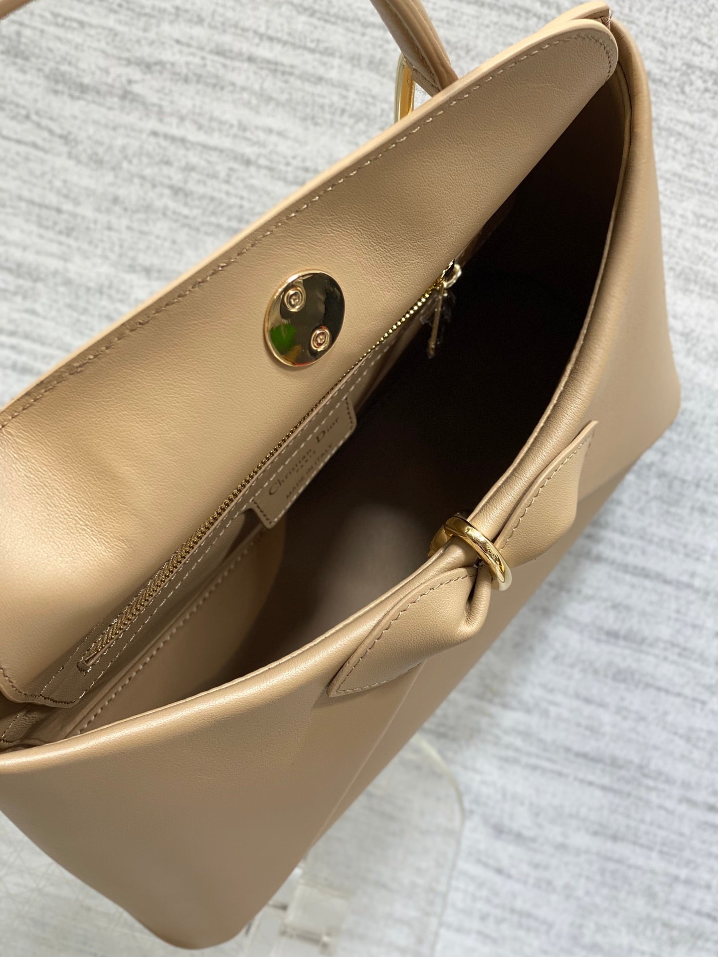 Dior 2025 Bow Bag 28cm Beige Leather 272513