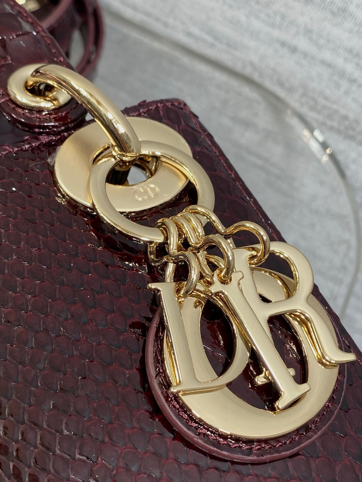 Dior 2026 Snakeskin Print Lady Dior Bag 17cm Leather 408666