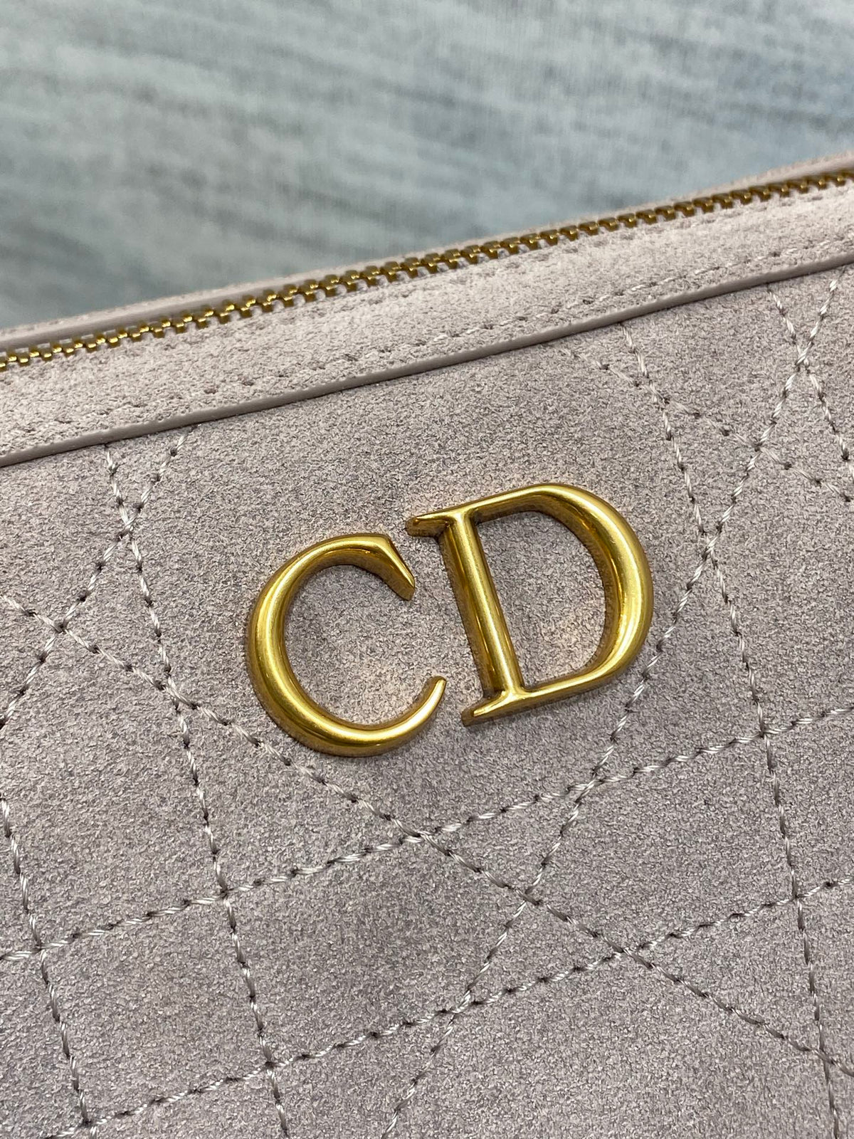 Dior 2026 Quilted Leather Zippered Shoulder Bag 26cm Suede Leather 403691