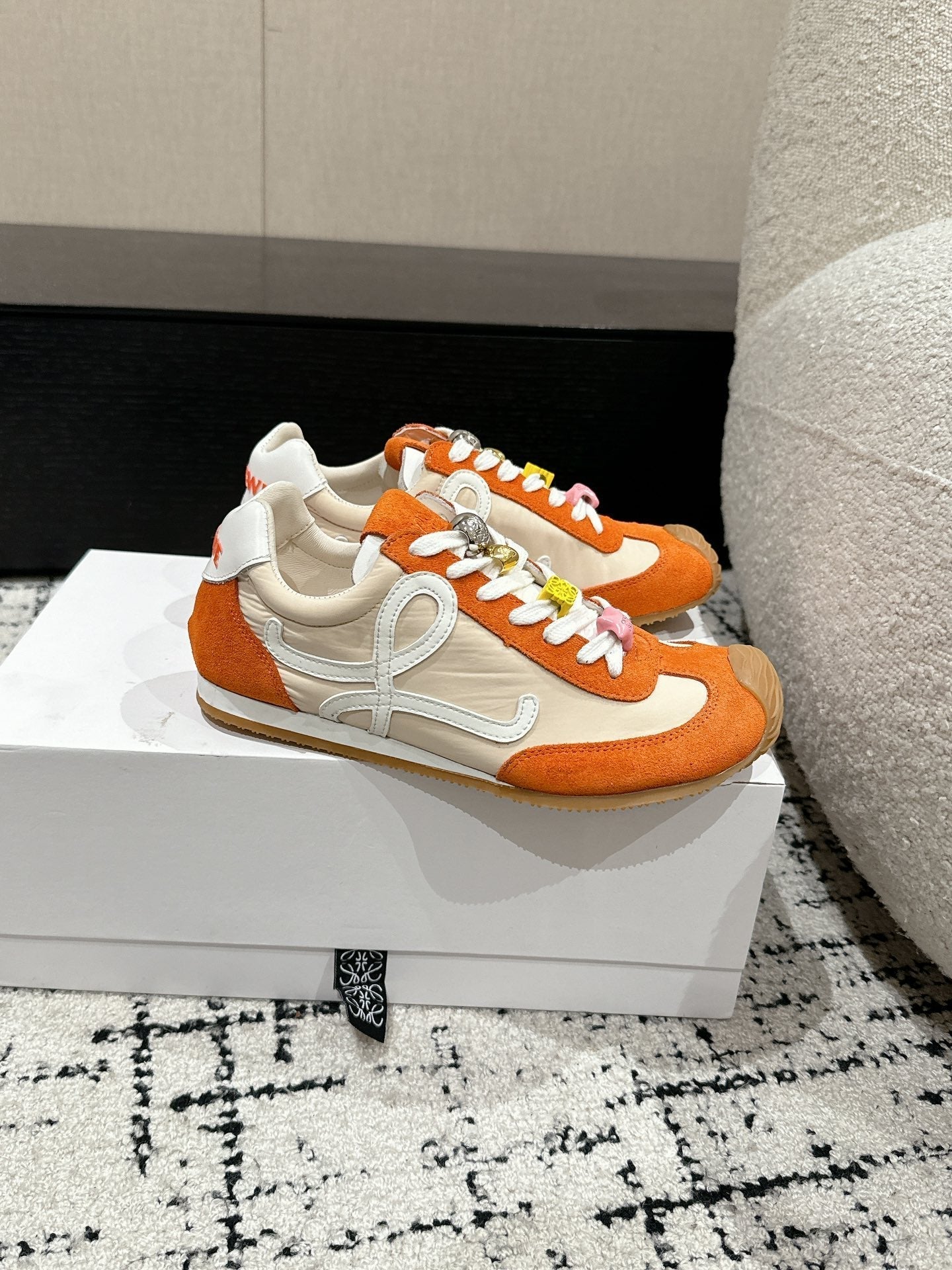 Loewe 25 Ballet Runner 2.0 Sneaker Orange Nylon Sheepskin