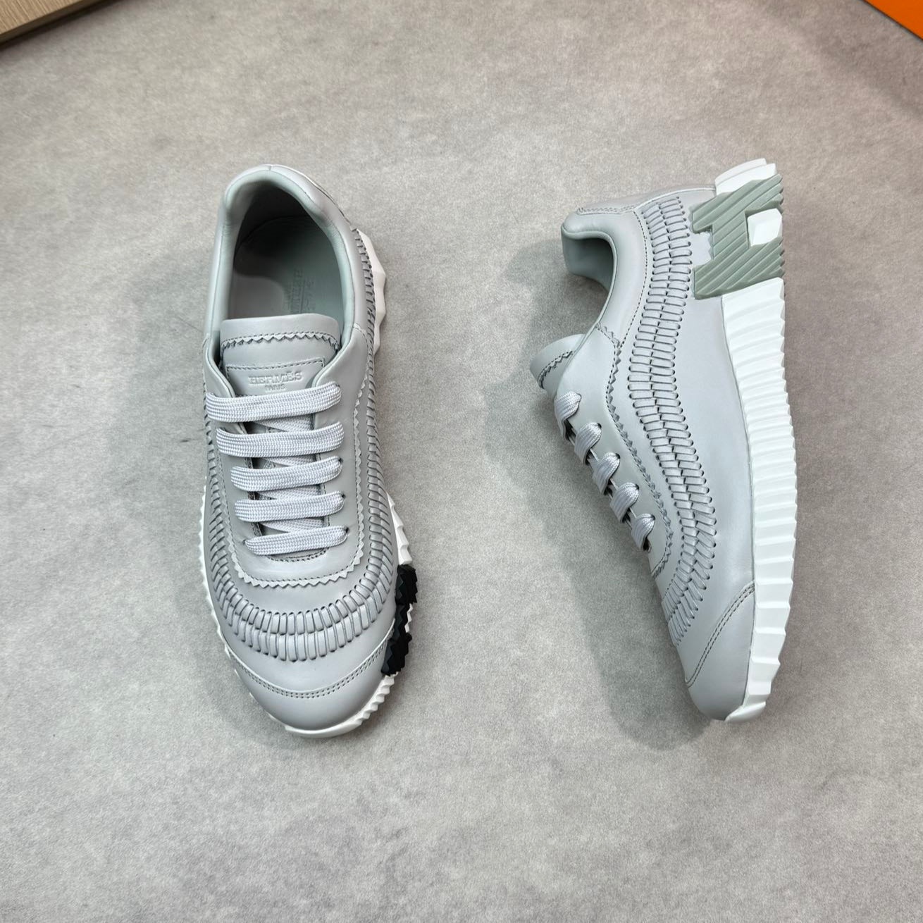 HM Men's Bouncing Sneaker Grey Calfskin 696027