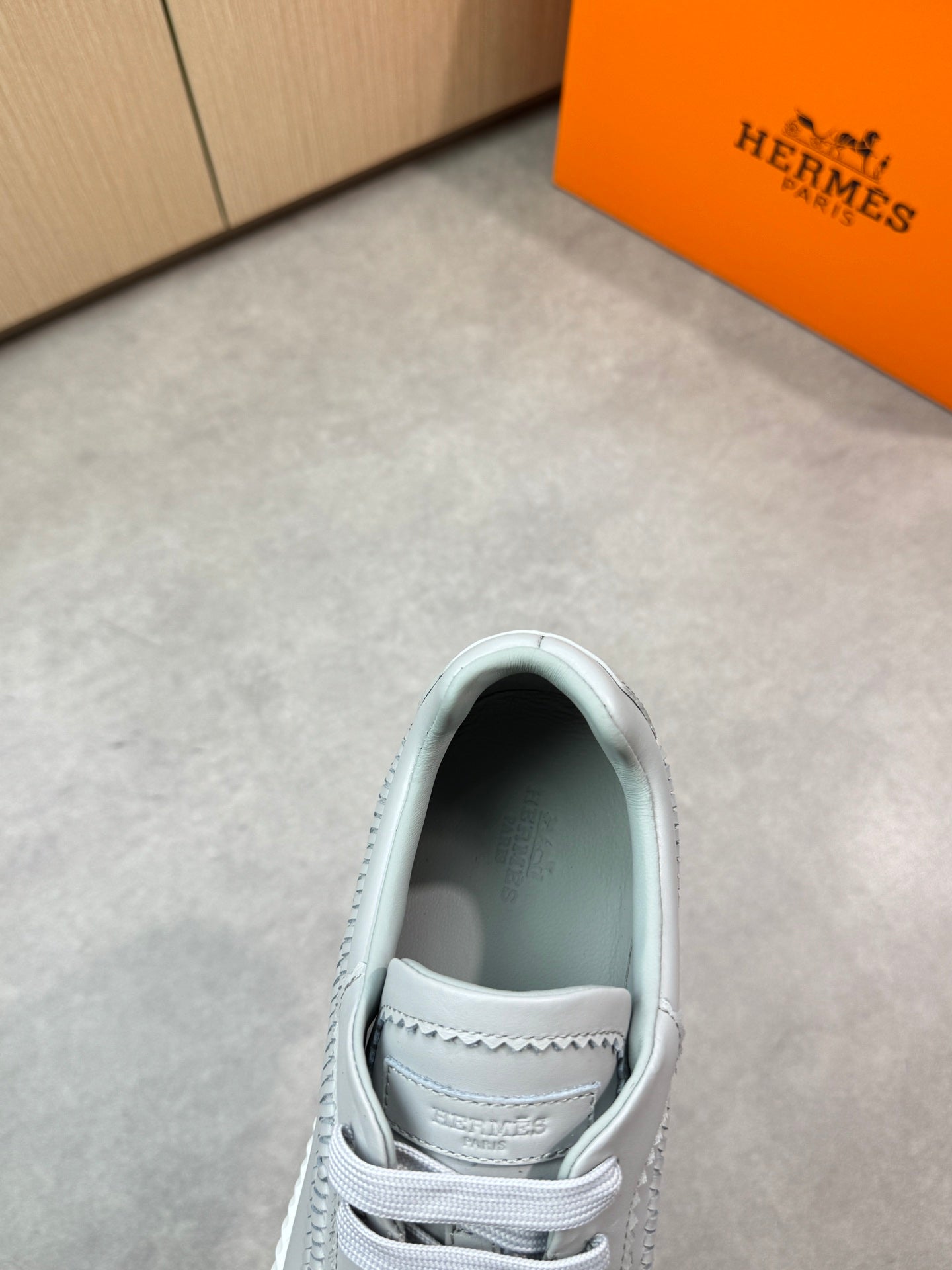 HM Men's Bouncing Sneaker Grey Calfskin 696027