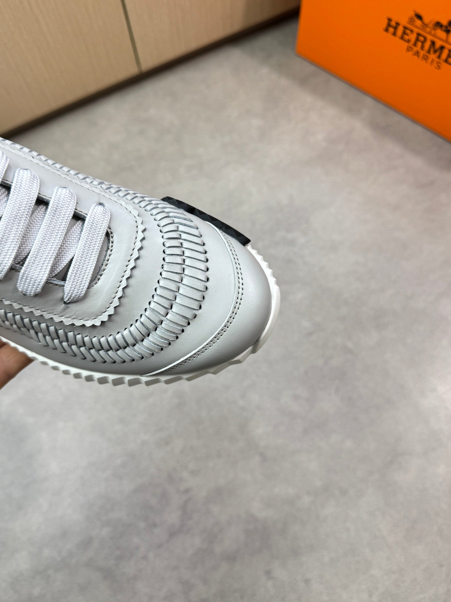 HM Men's Bouncing Sneaker Grey Calfskin 696027