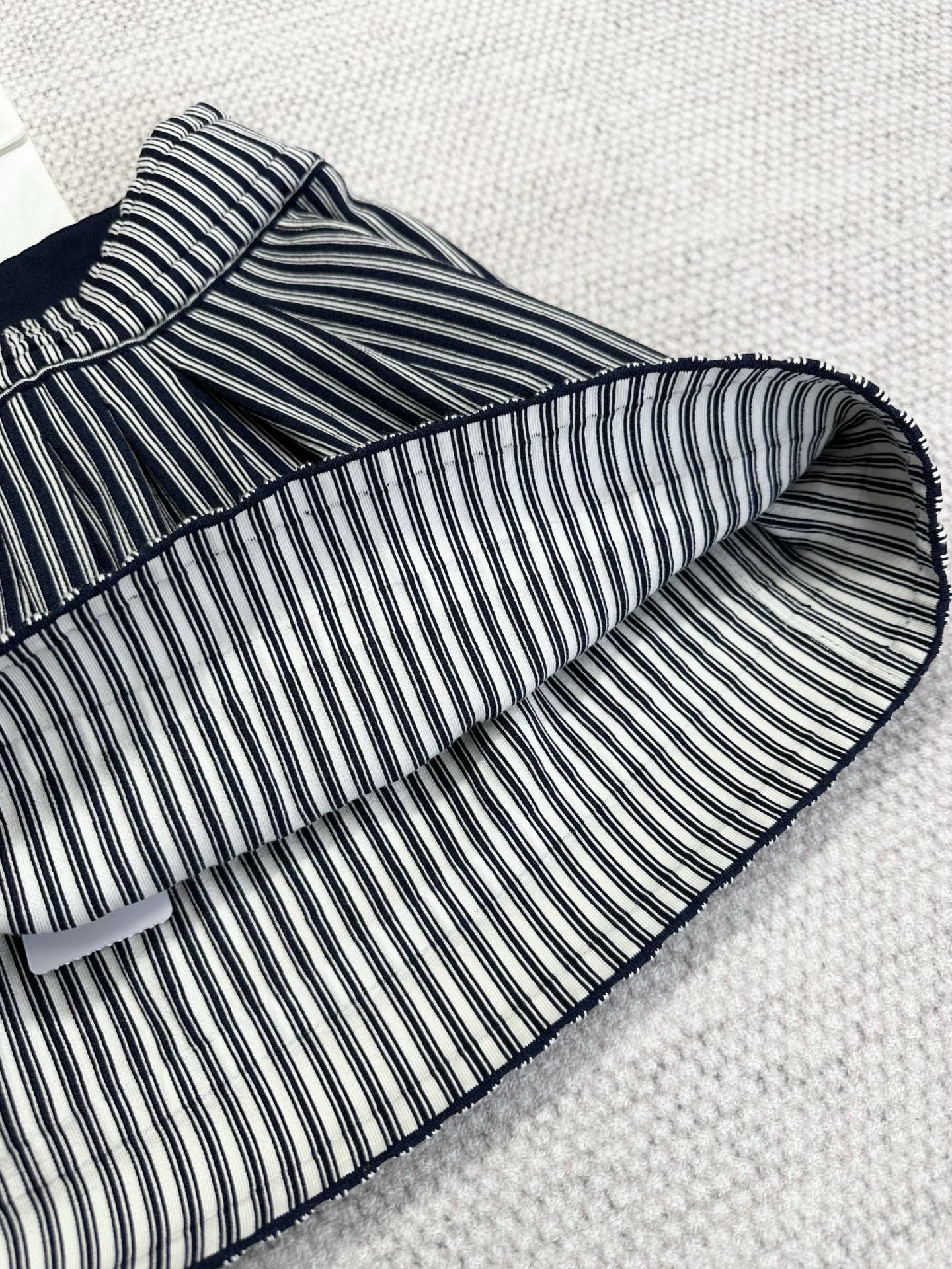 CC 25 Striped Skirt Blue Cotton