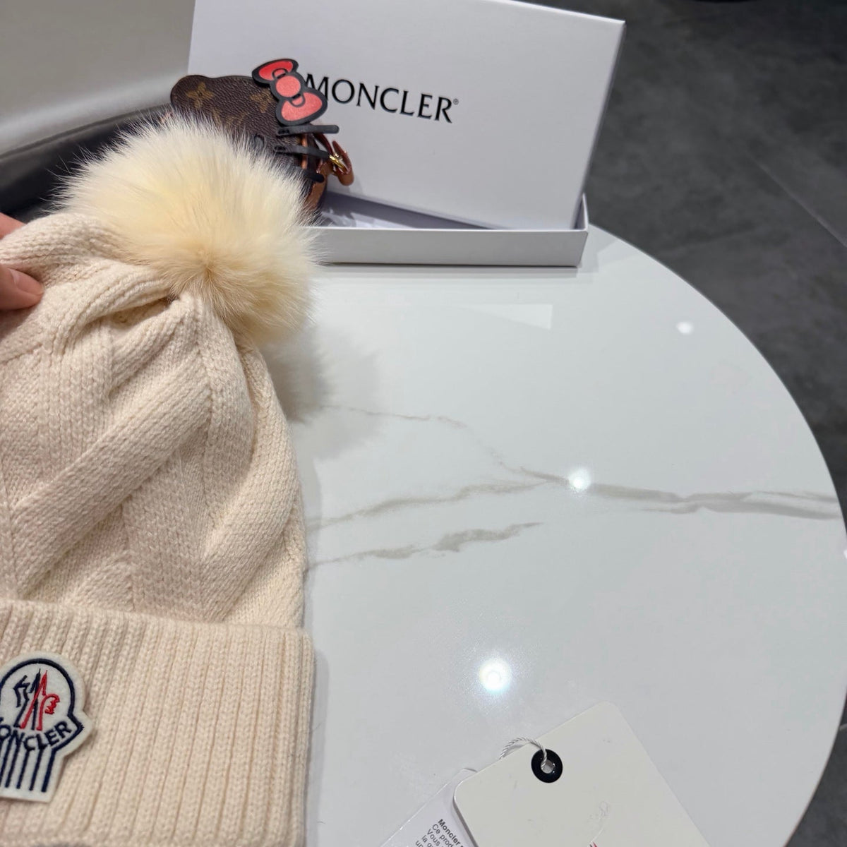 Moncler Wool Hat With Pom-pom 435188