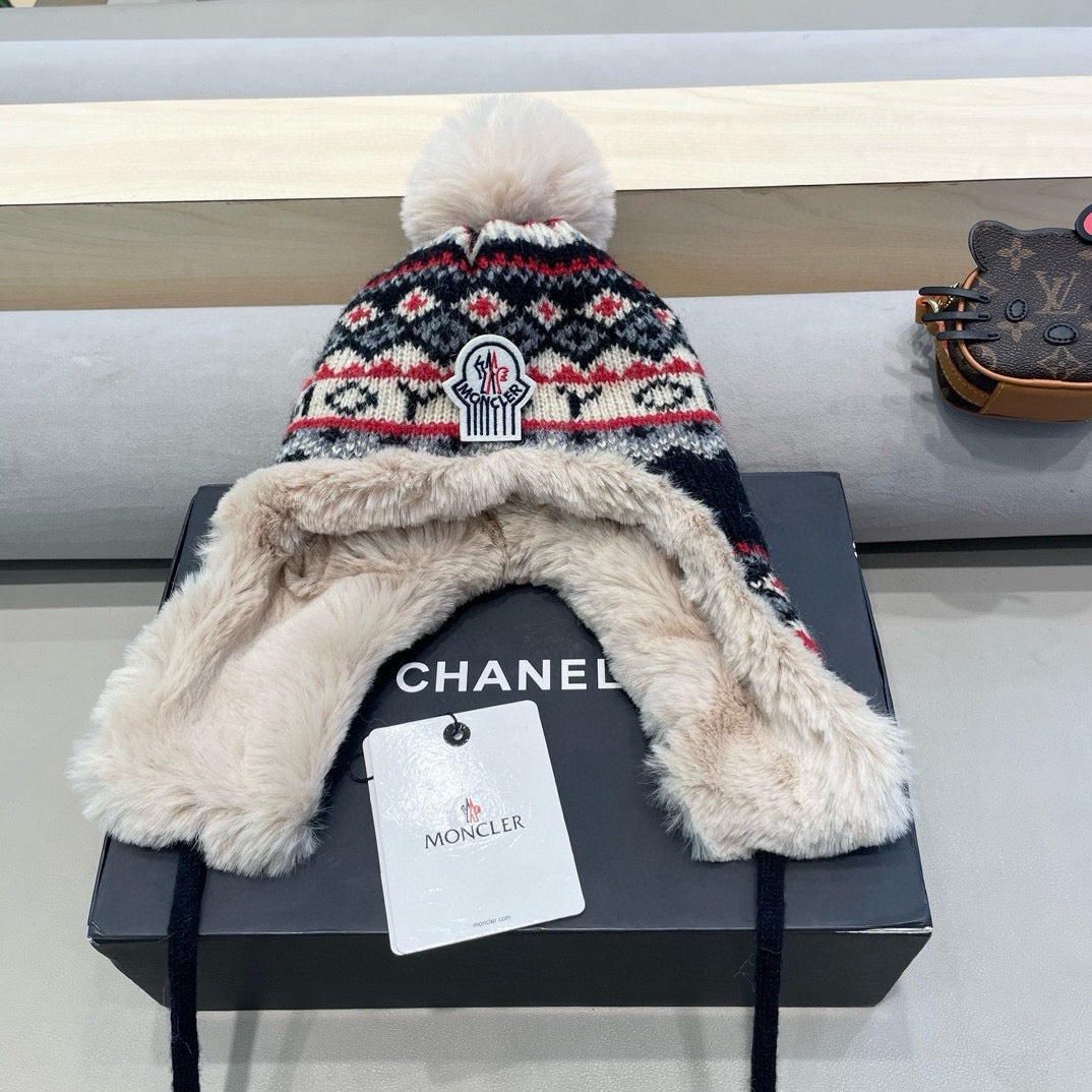 Moncler Knit Trapper Hat 491866