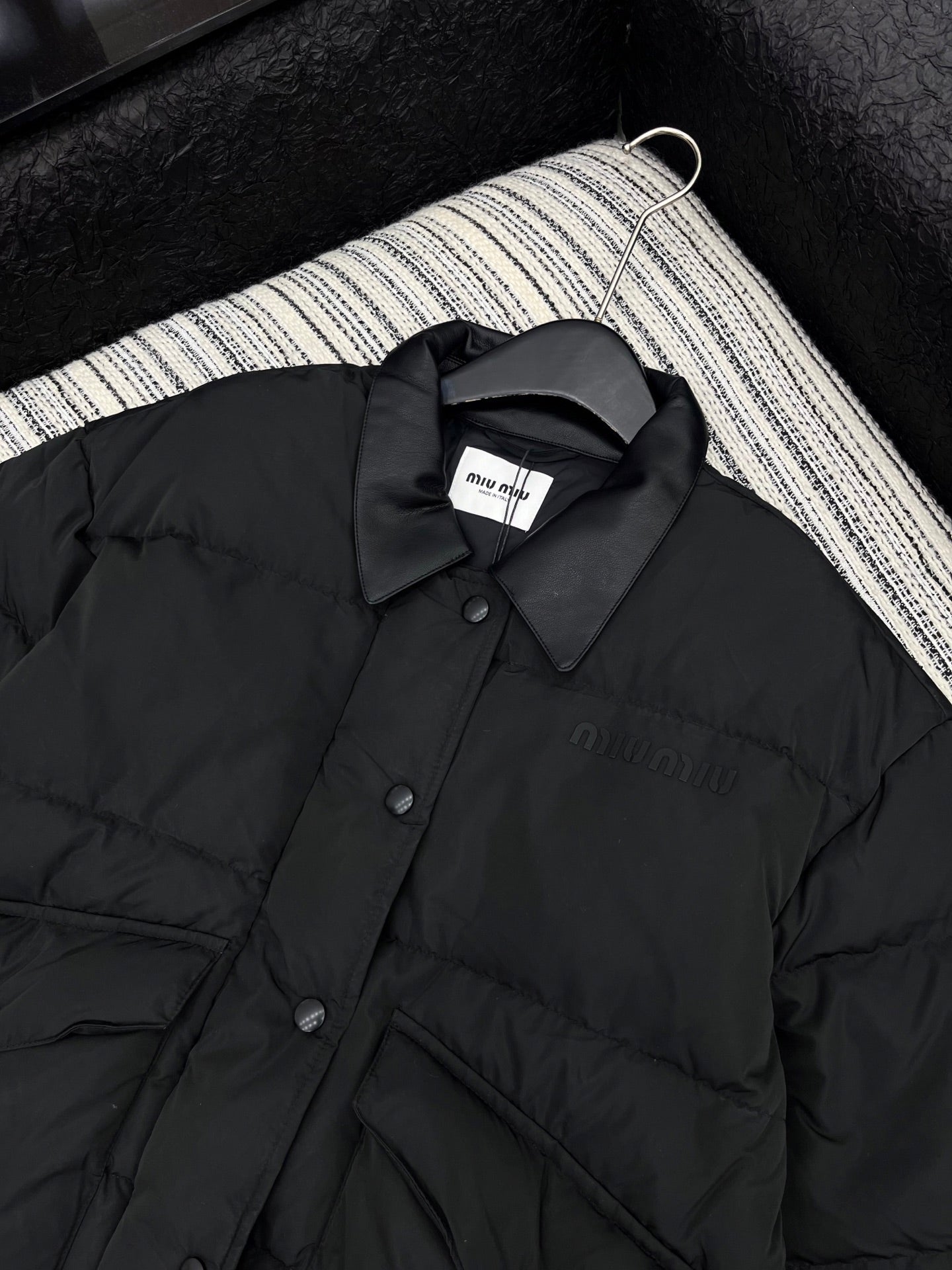 Miu Miu 25 Down jackets Black Polyester 301204