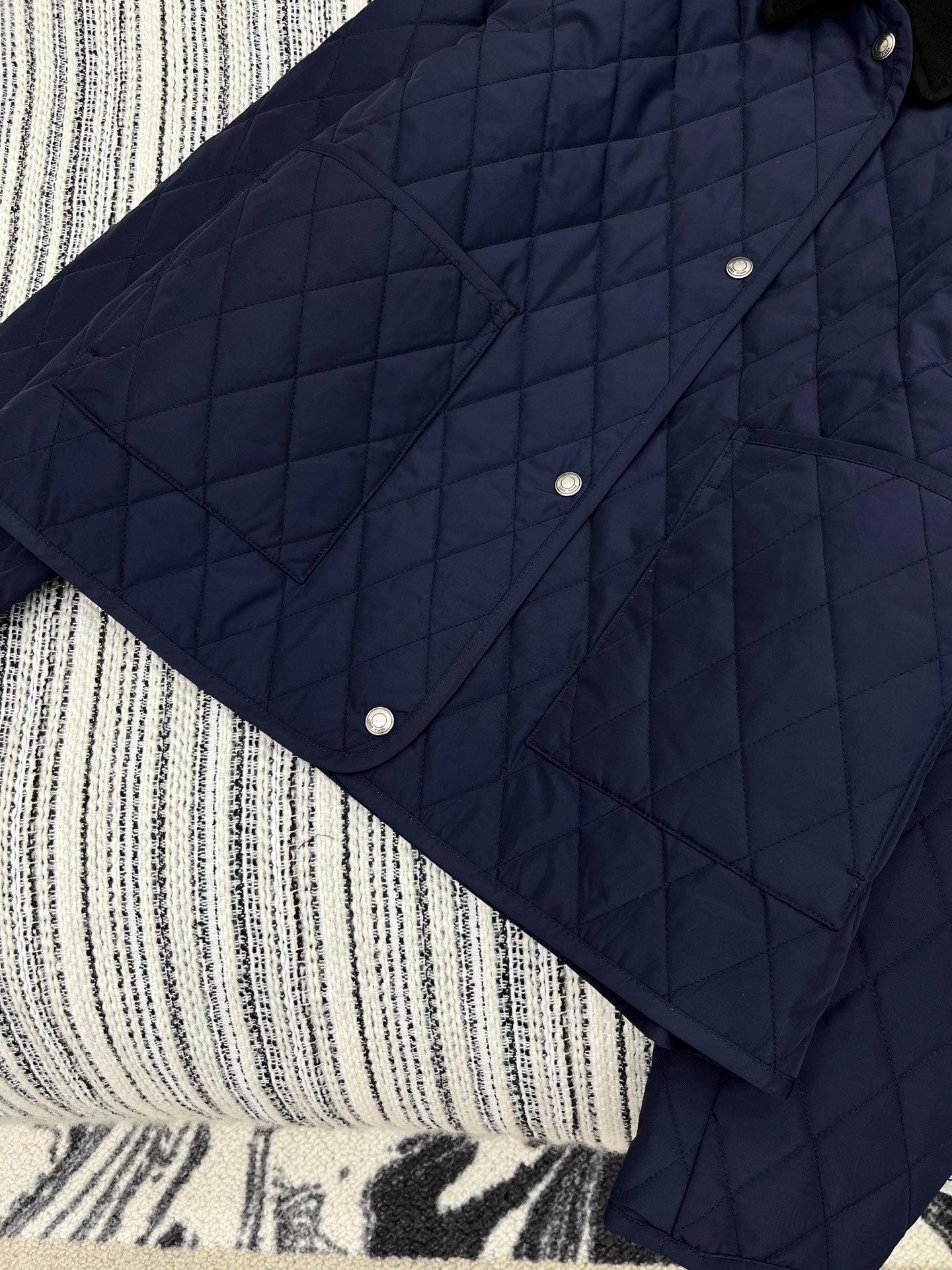 LP 25 Quilted Jacket Navy Blue Polyester Down 313374