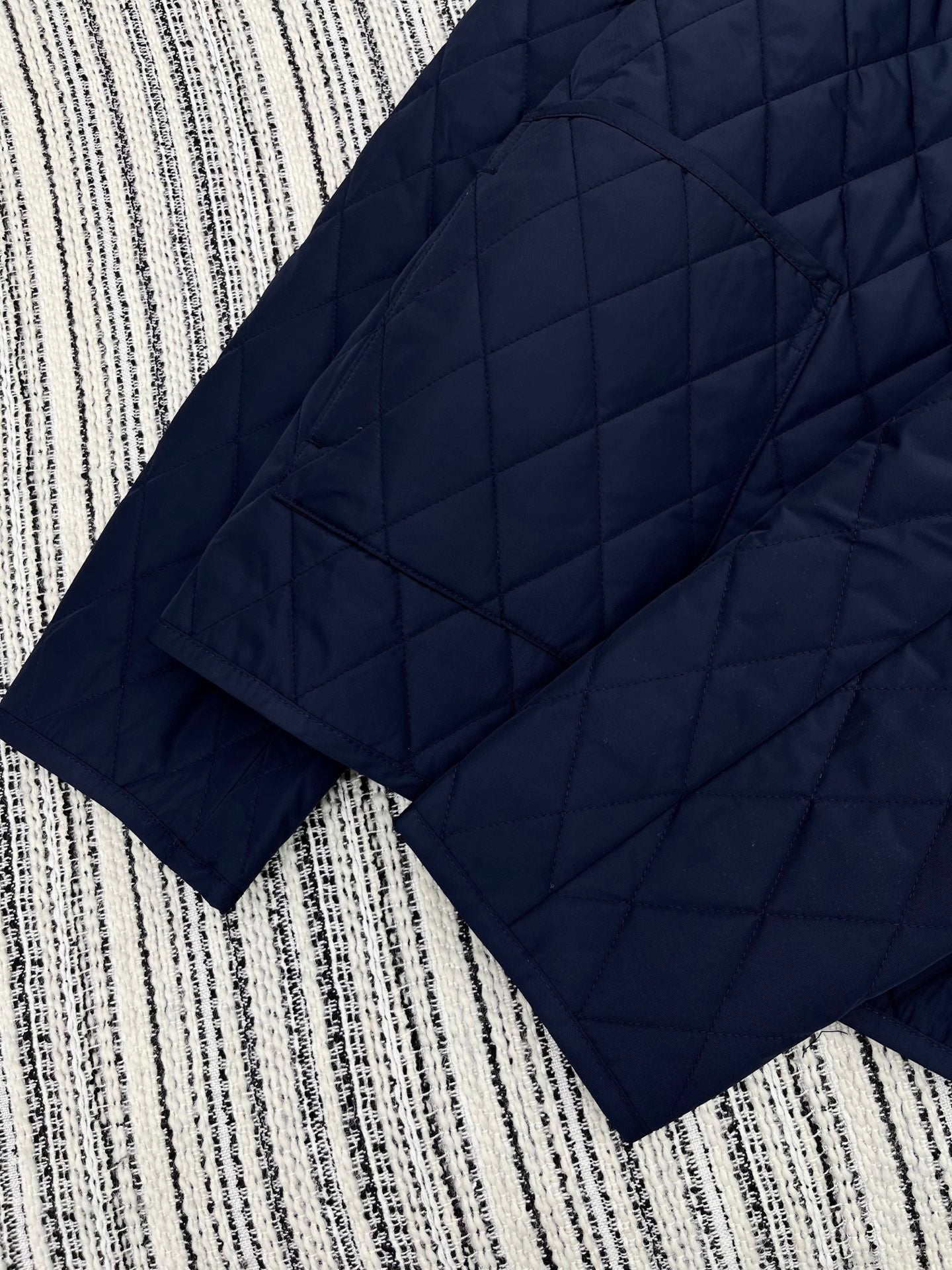 LP 25 Quilted Jacket Navy Blue Polyester Down 313374