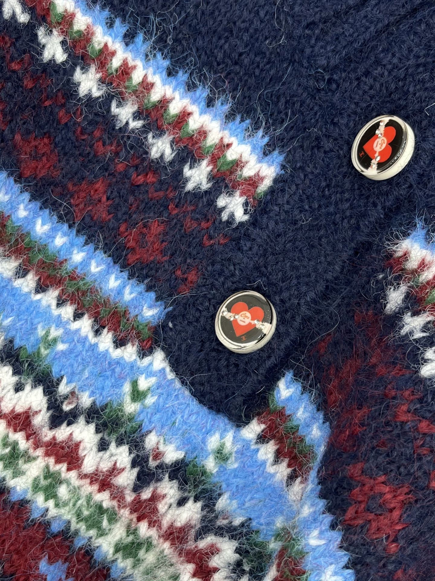 CC 2025 Sweater Navy Blue mix White Wool 325883