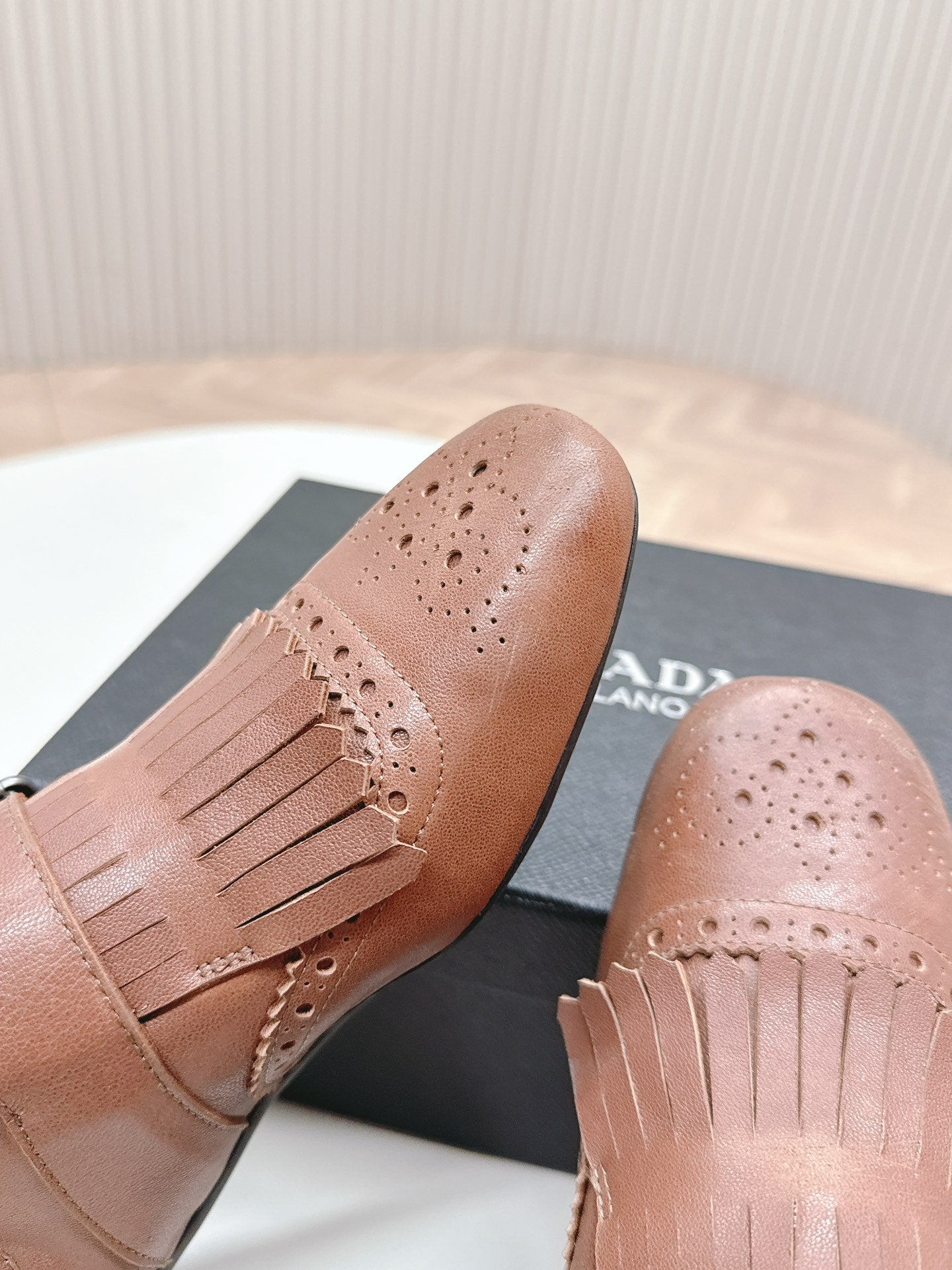 PRA 26S Ballet Flats Camel Brown Calfskin 600588