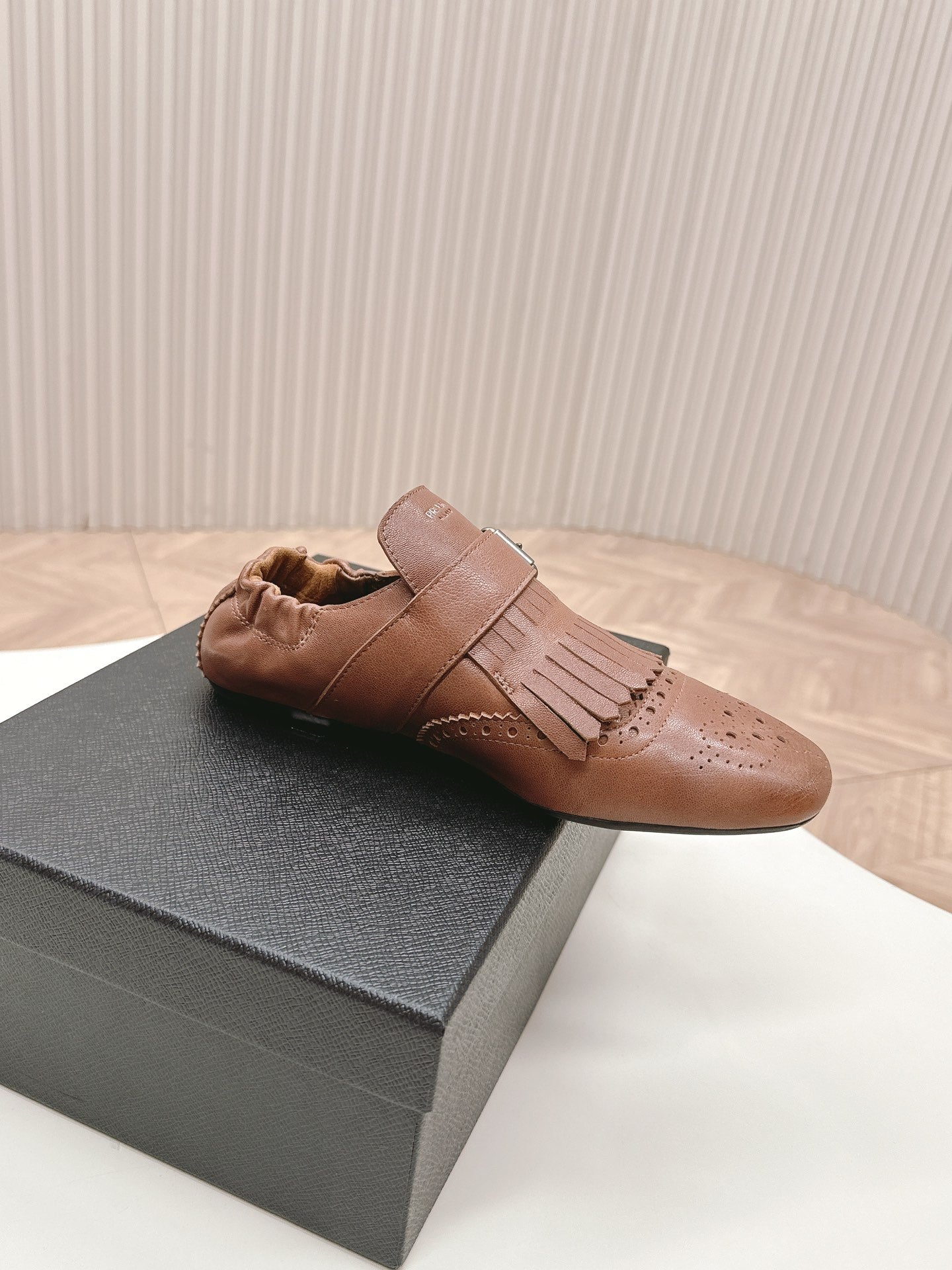 PRA 26S Ballet Flats Camel Brown Calfskin 600588