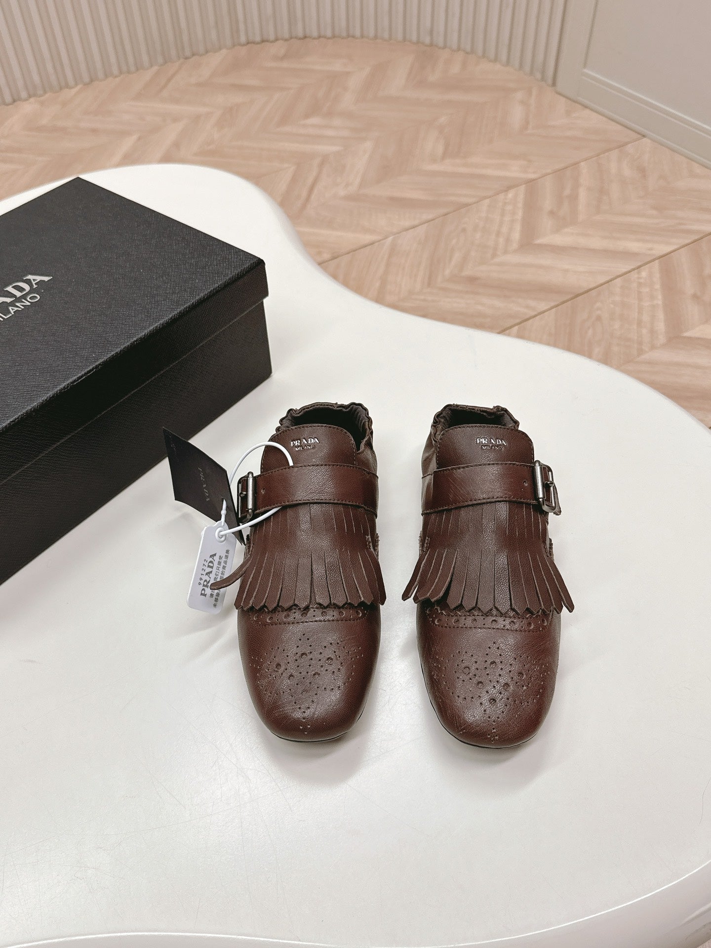 PRA 26S Ballet Flats Brown Calfskin 600589