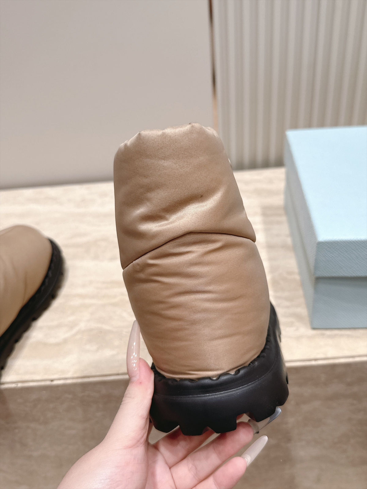 Prada 2026 Ankle Boots Waterproof Fabric 180389