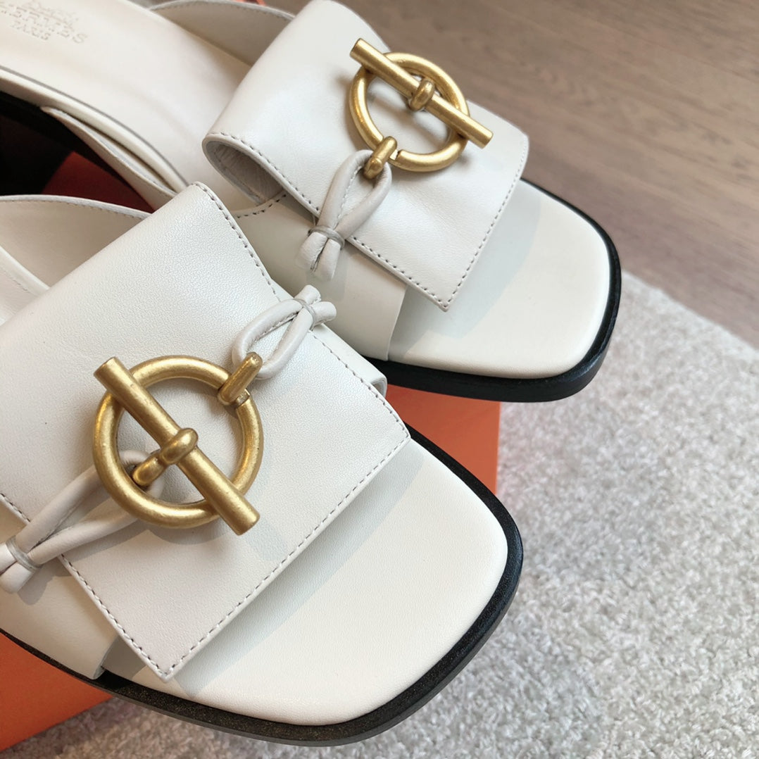 ILOT 45 SANDAL WHITE CALFSKIN