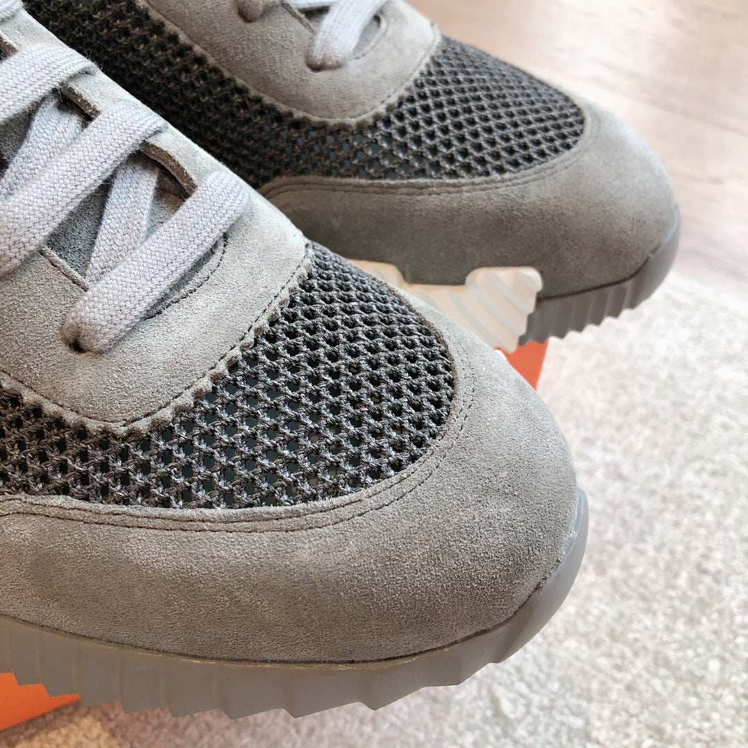 HM Men's 25 Sneaker Grey Mesh Suede 541306