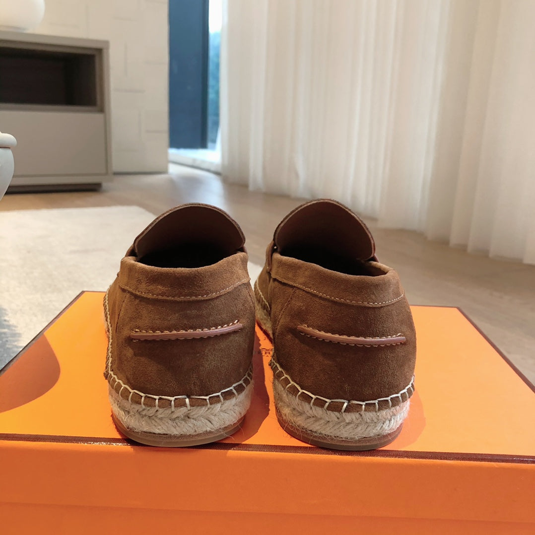 HM Trip Espadrille Dark Brown Suede