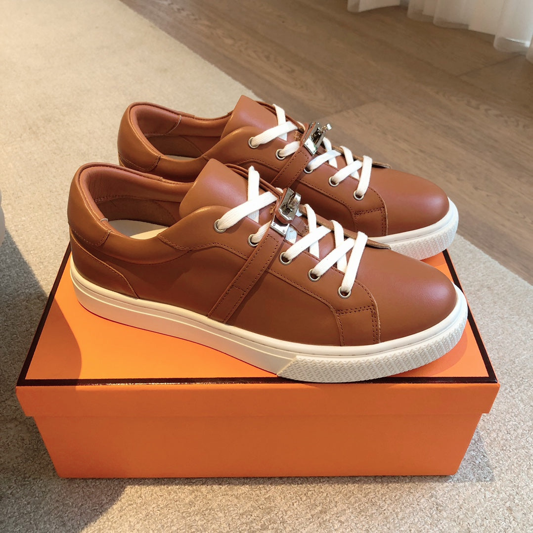 HM Day Sneaker Brown Mix White Lambskin 970888
