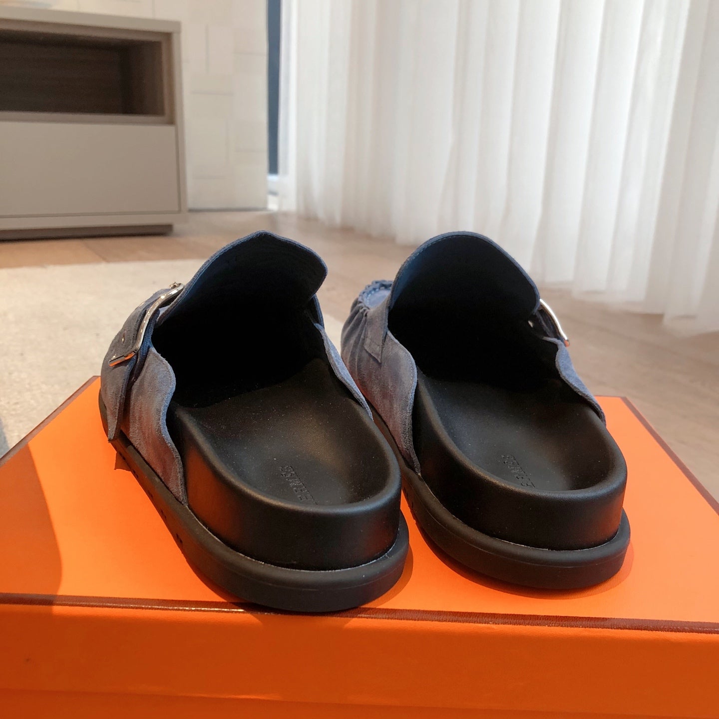 HM Men's 25 Key Mule Blue Suede 582064