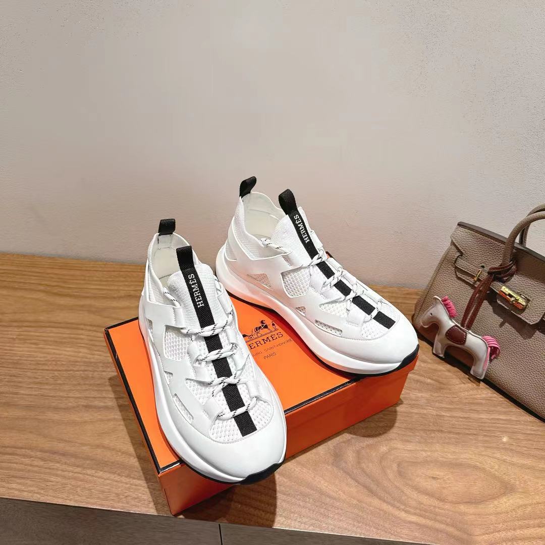 HM 25 Katana Sneaker White Brown Calfskin 353495