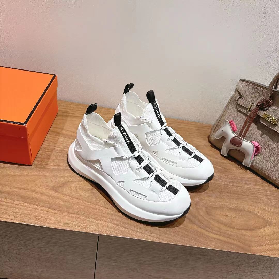 HM 25 Katana Sneaker White Brown Calfskin 353495