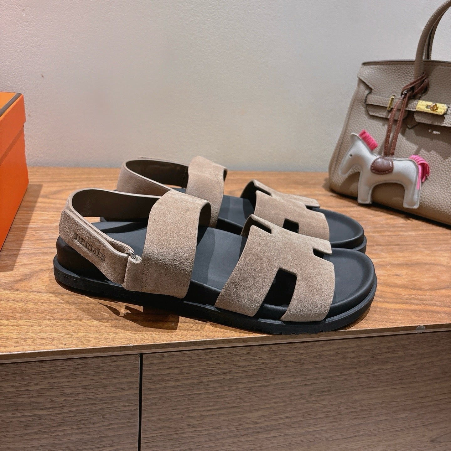 HM Men's 25 Chypre Sandals Beige Suede 651346