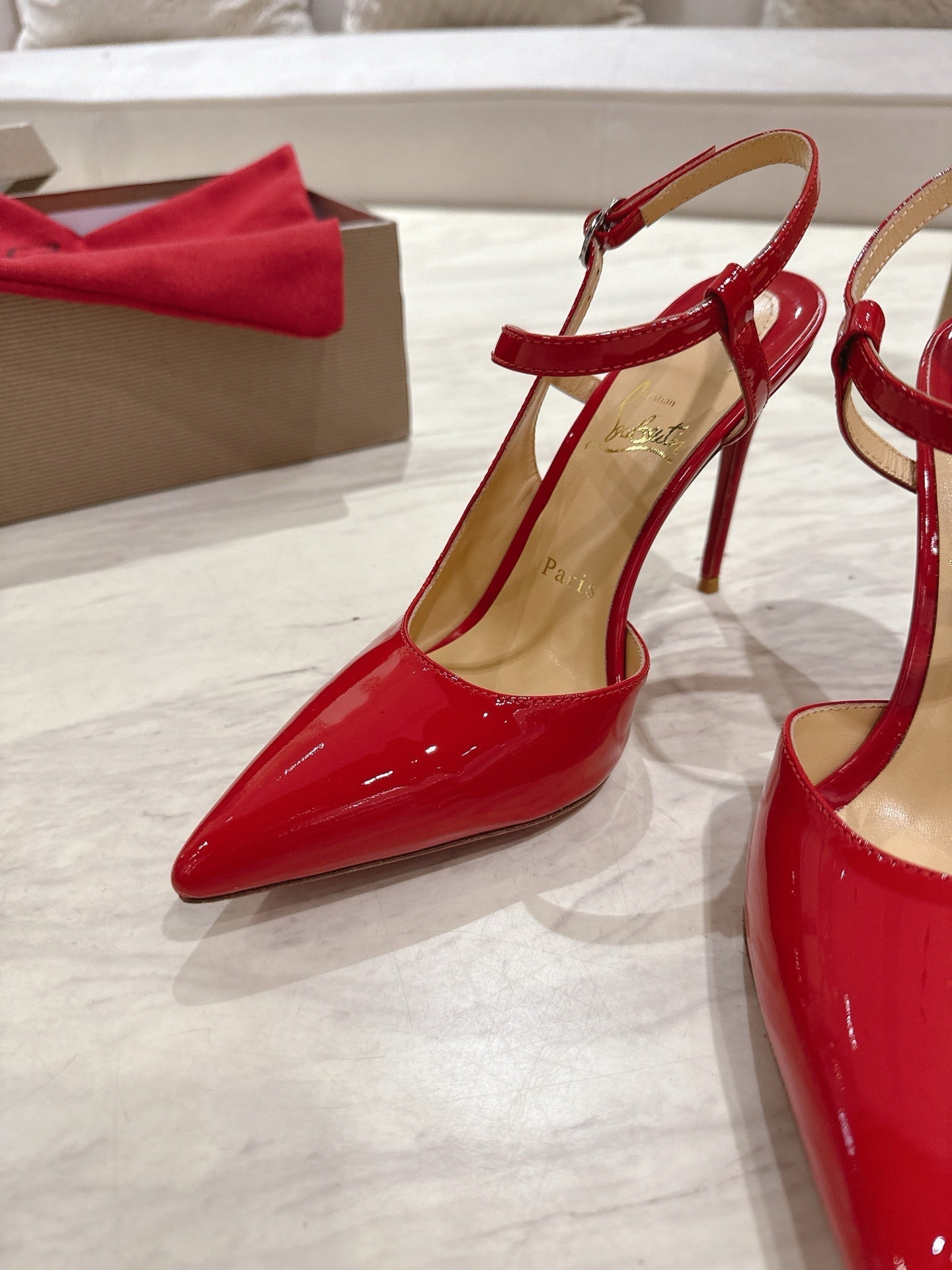 CL 25 Slingback Red Gloss Calf Patent Leather 307518