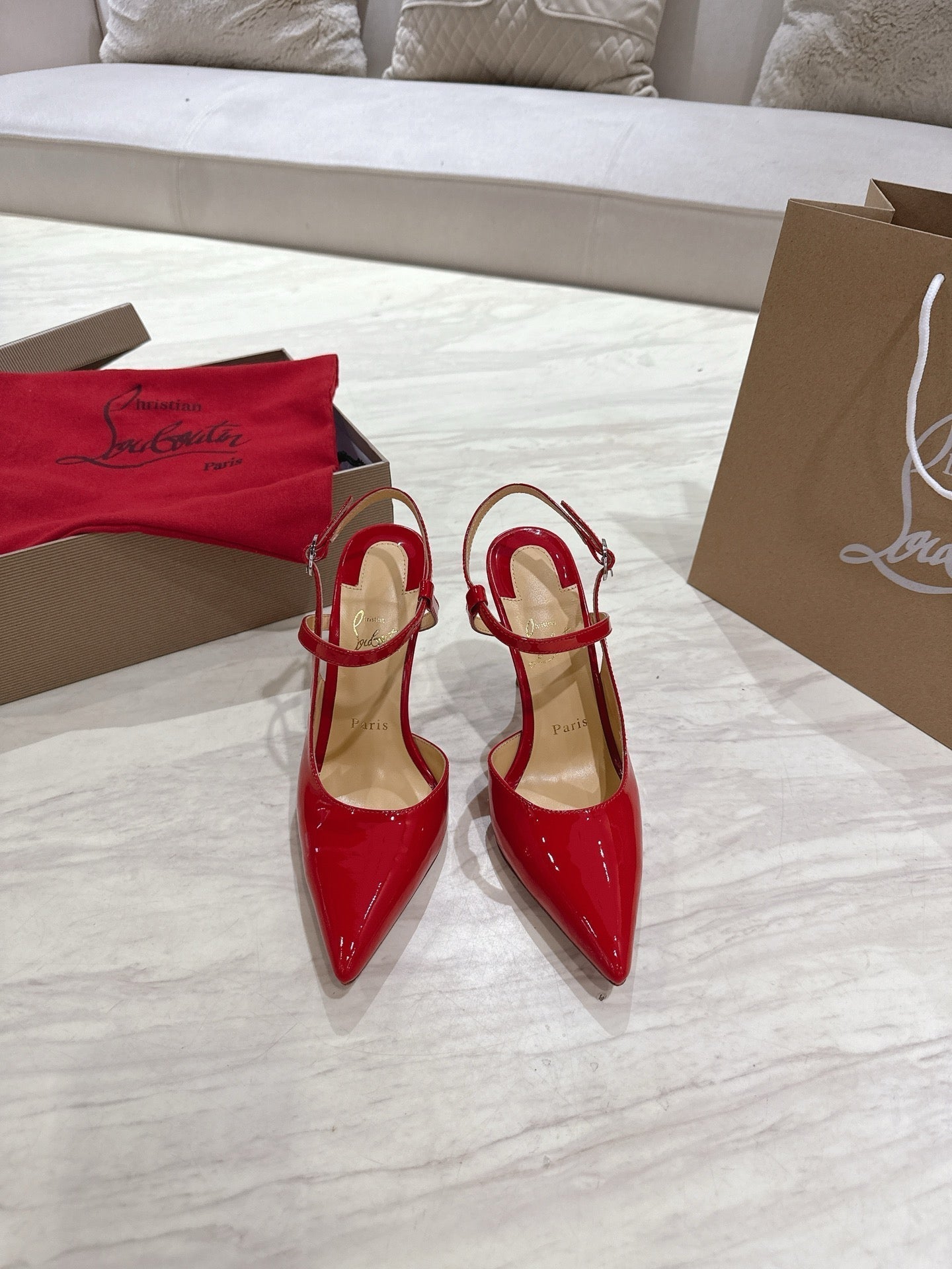 CL 25 Slingback Red Gloss Calf Patent Leather 307518