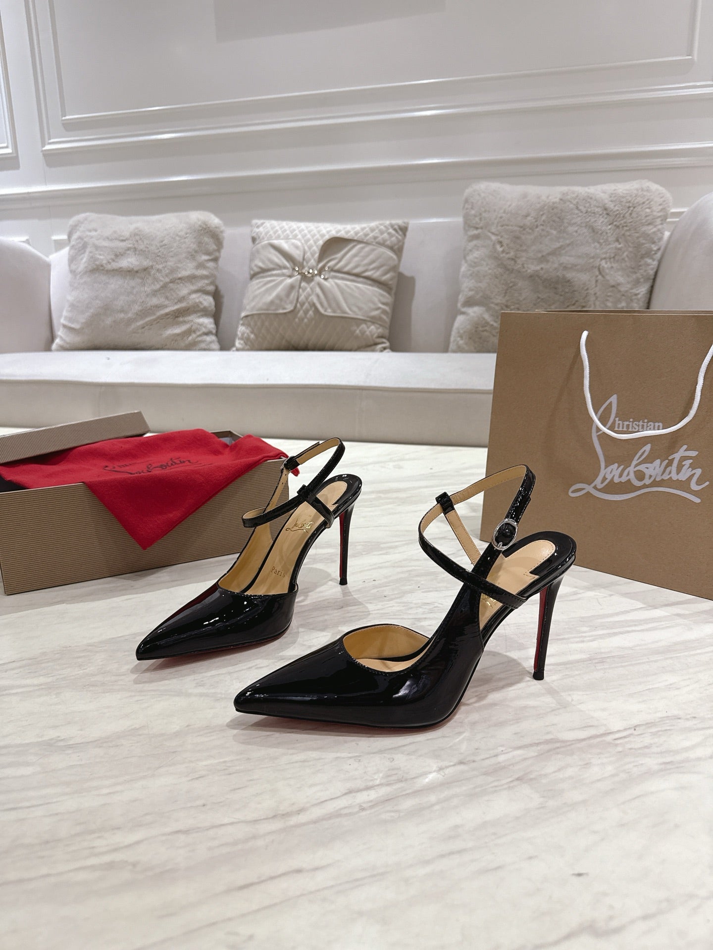 CL 25 Slingback Black Gloss Calf Patent Leather 307519