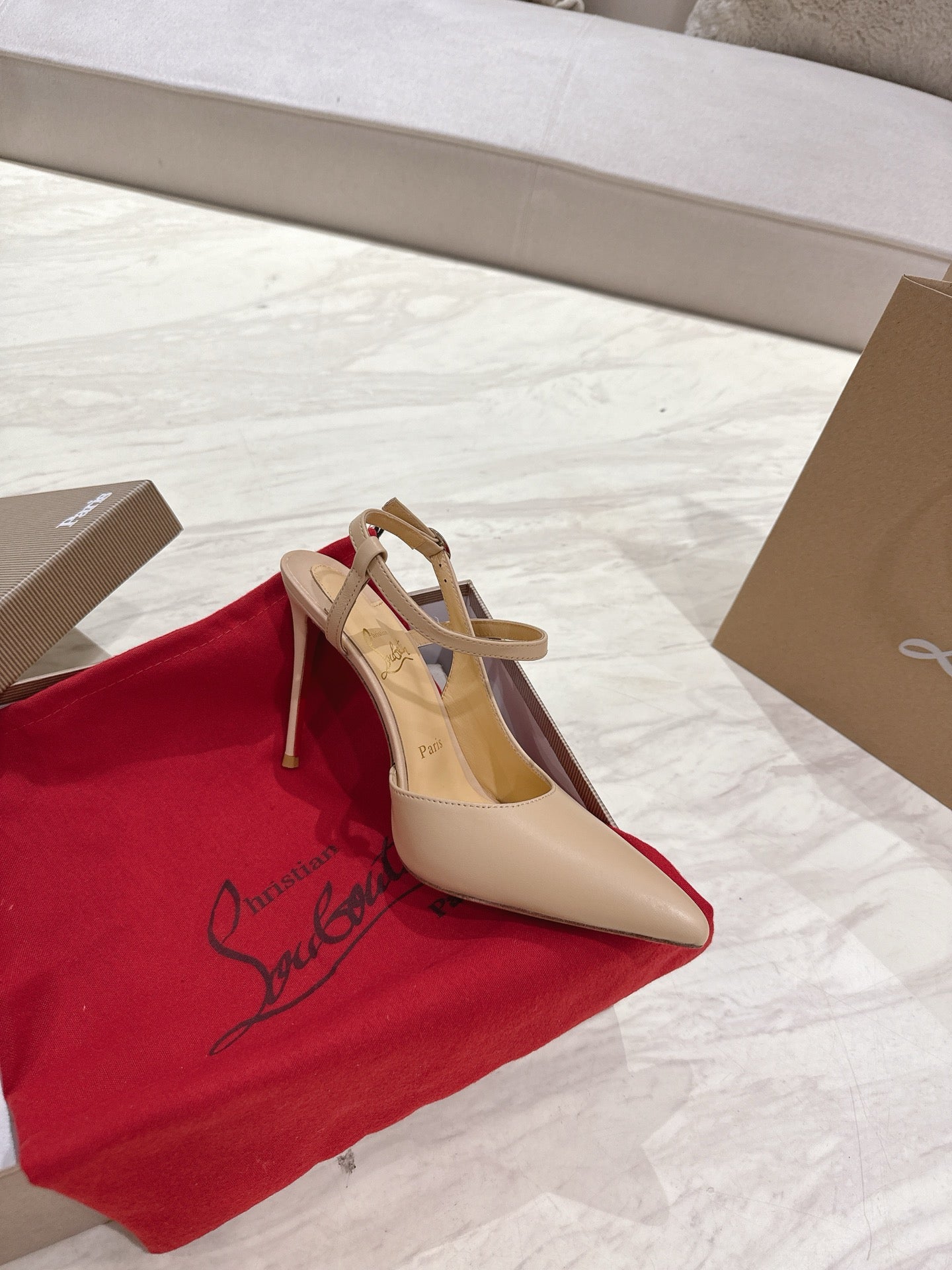 CL 25 Slingback Beige Gloss Calf Patent Leather 307522