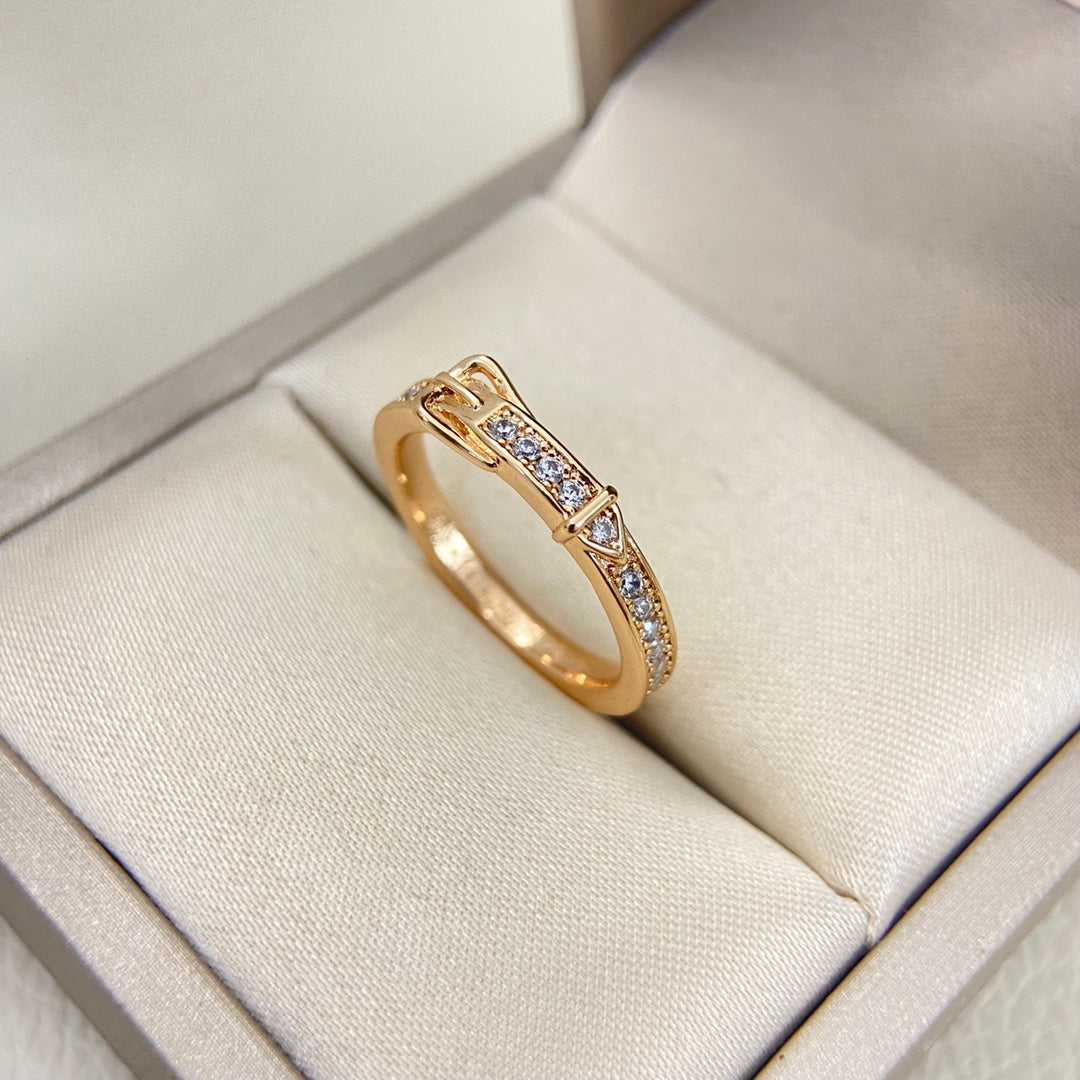 HM Buckle Full Diamond Ring