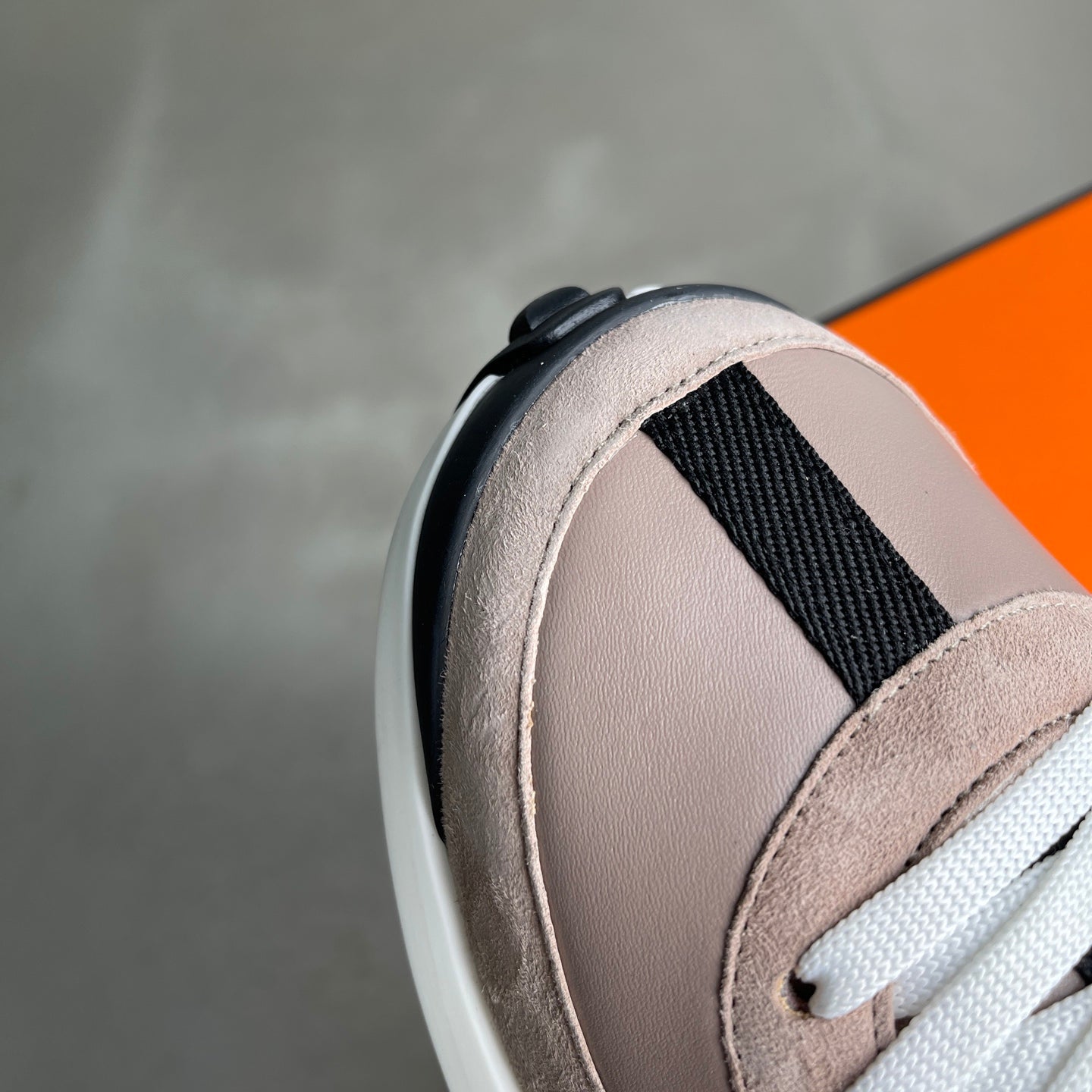 HM Men's Loop Sneaker Beige Calfskin Suede 741459