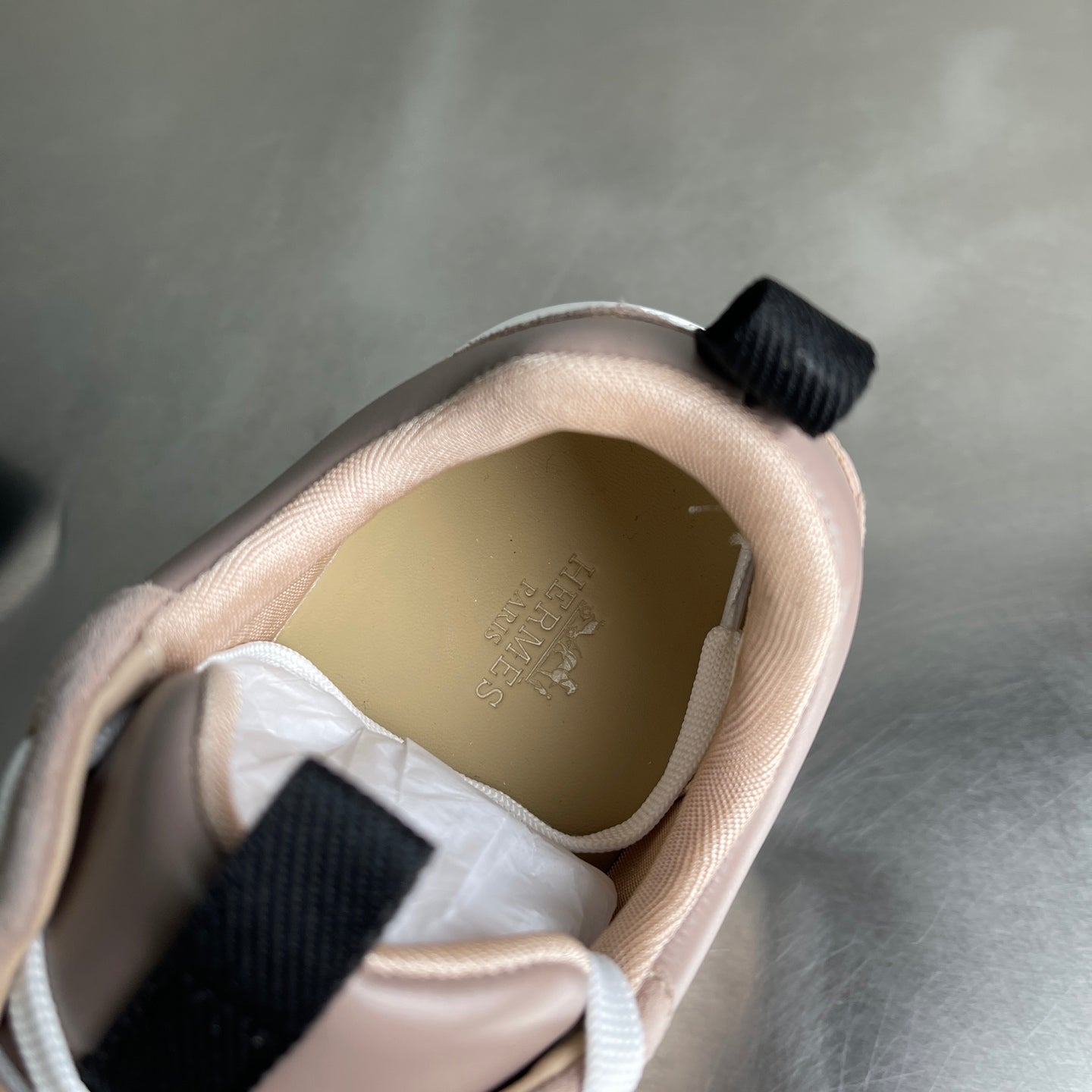 HM Men's Loop Sneaker Beige Calfskin Suede 741459