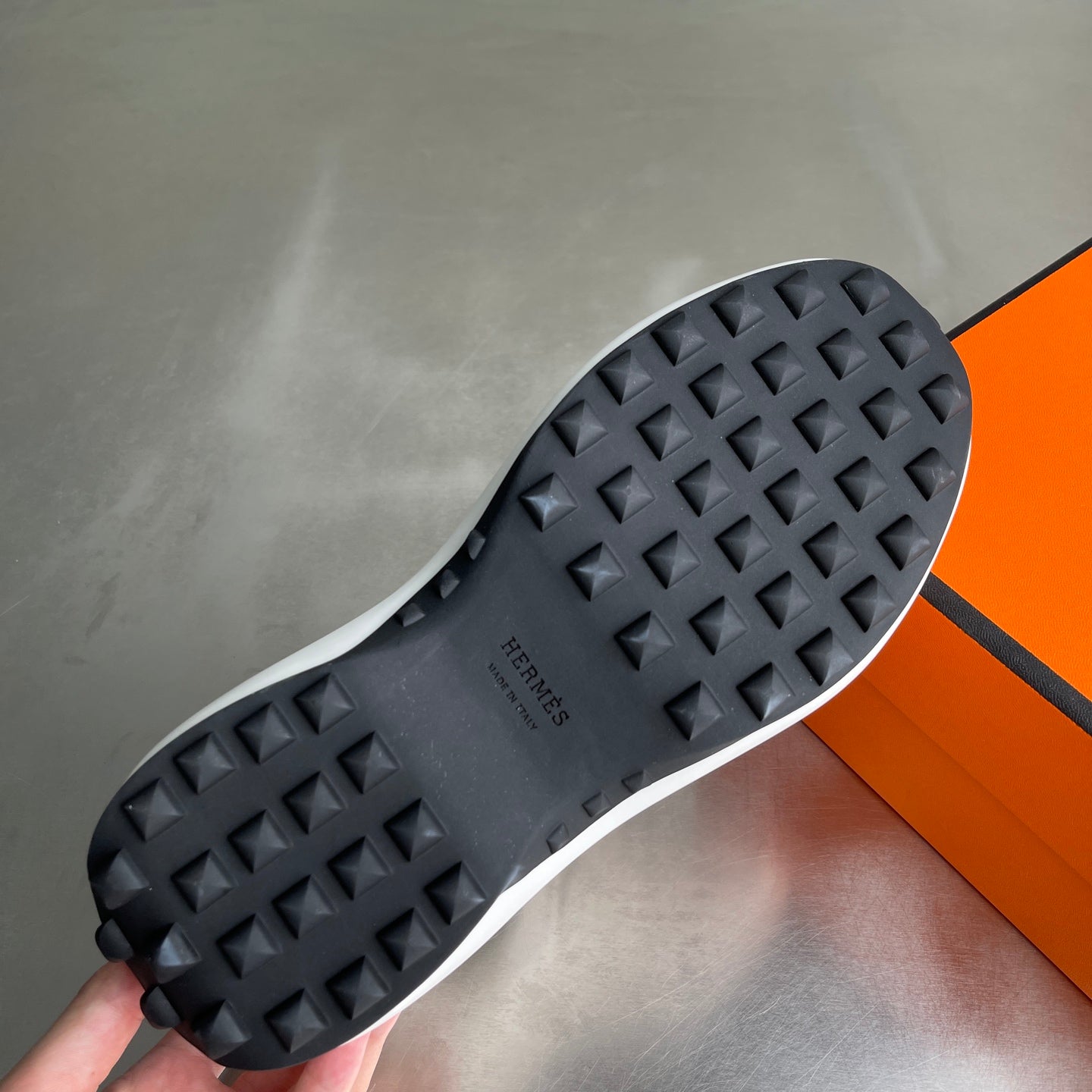 HM Men's Loop Sneaker Blue Calfskin Suede 741466