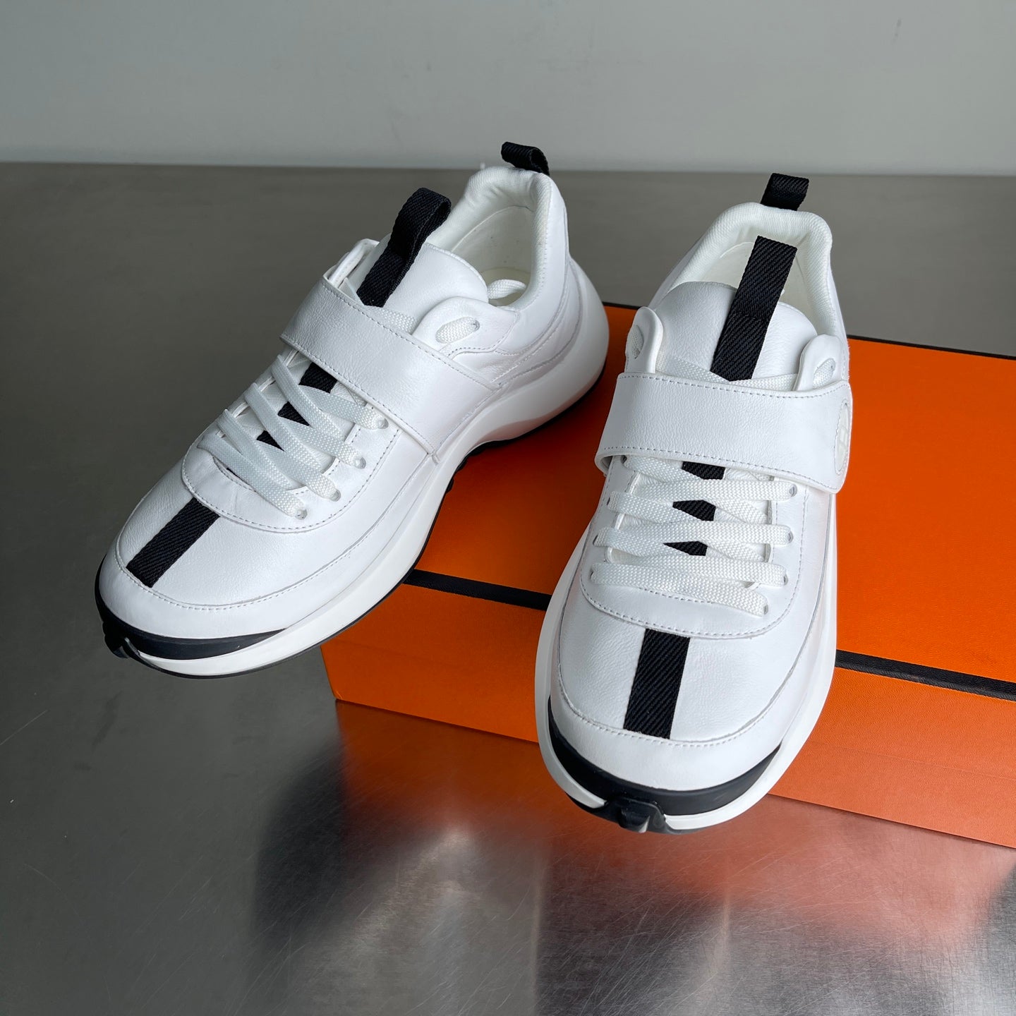 HM Men's Loop Sneaker White Calfskin 741463