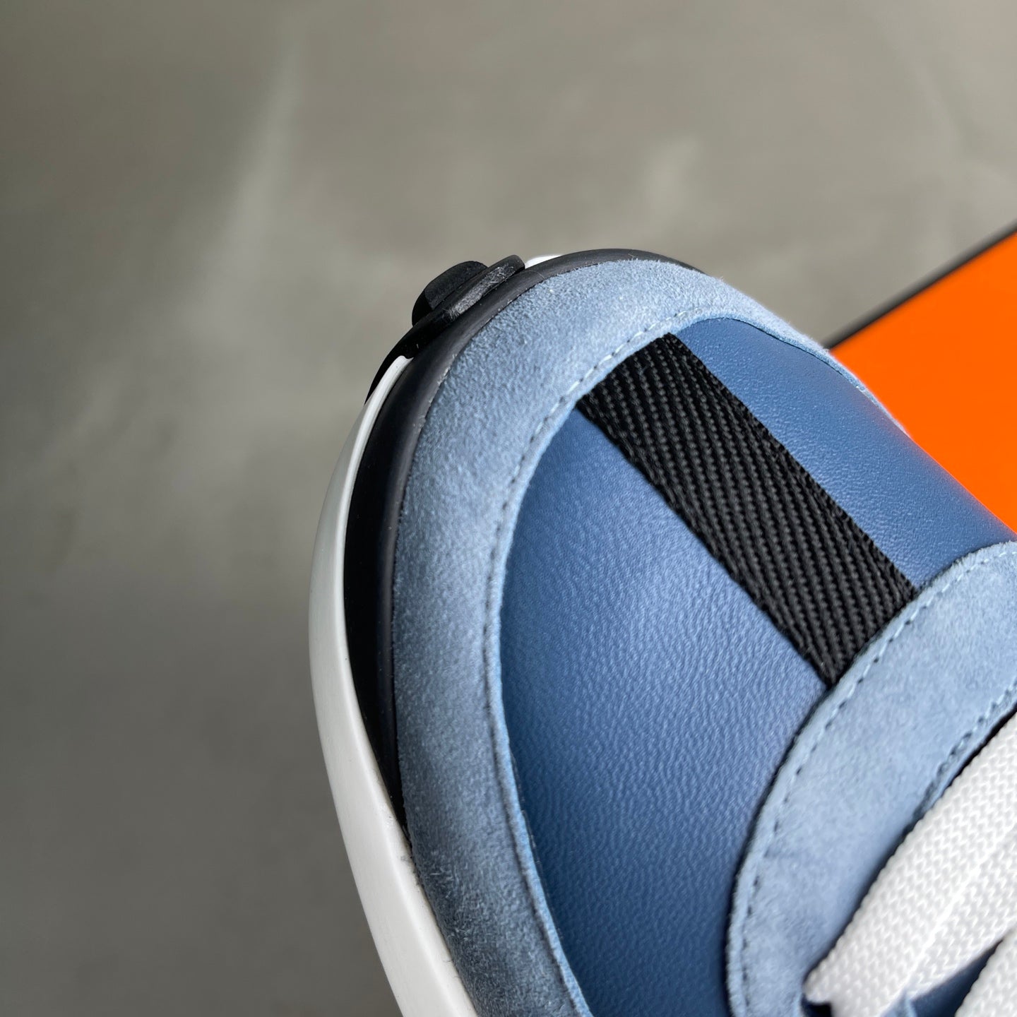 HM Men's Loop Sneaker Blue Calfskin Suede 741466