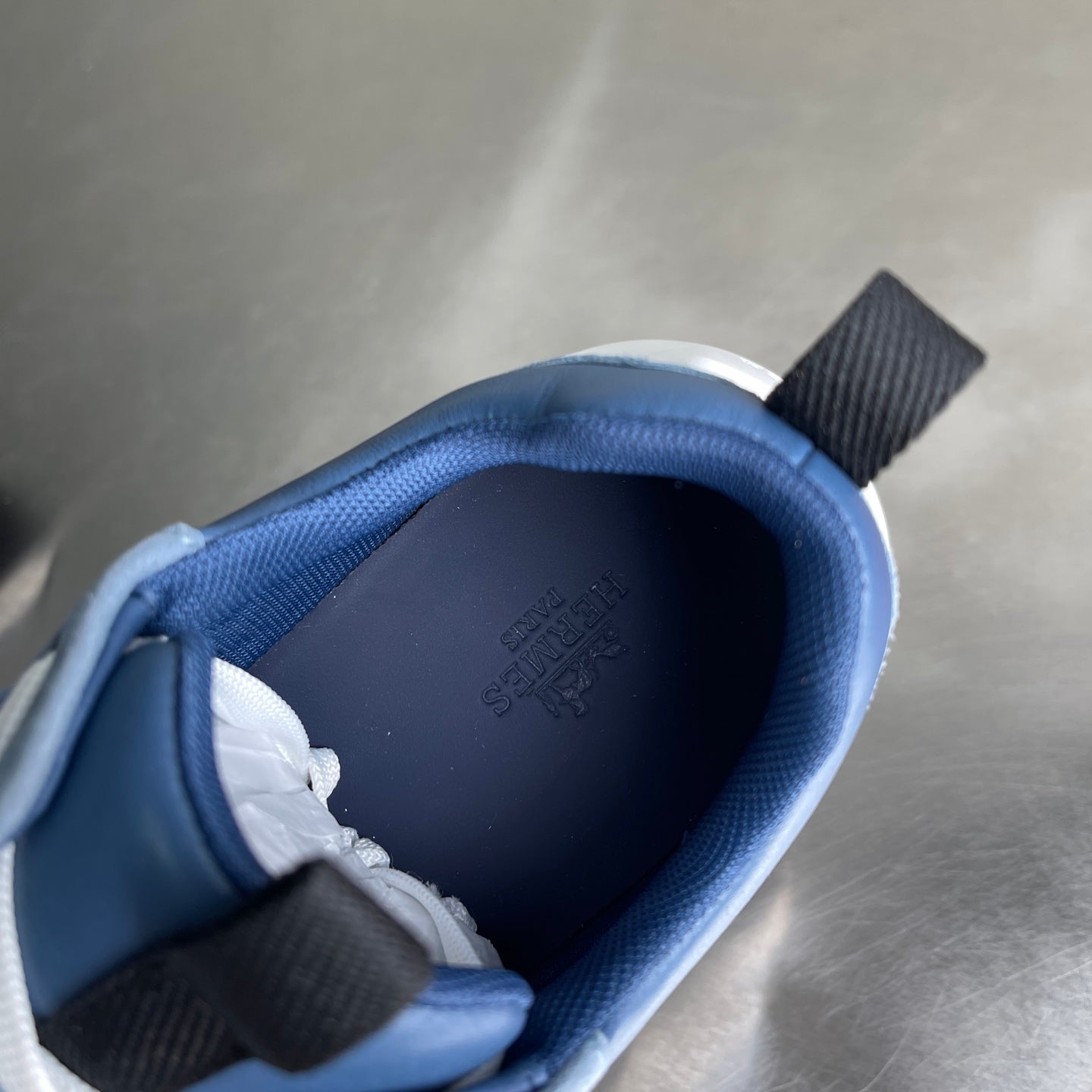 HM Men's Loop Sneaker Blue Calfskin Suede 741466