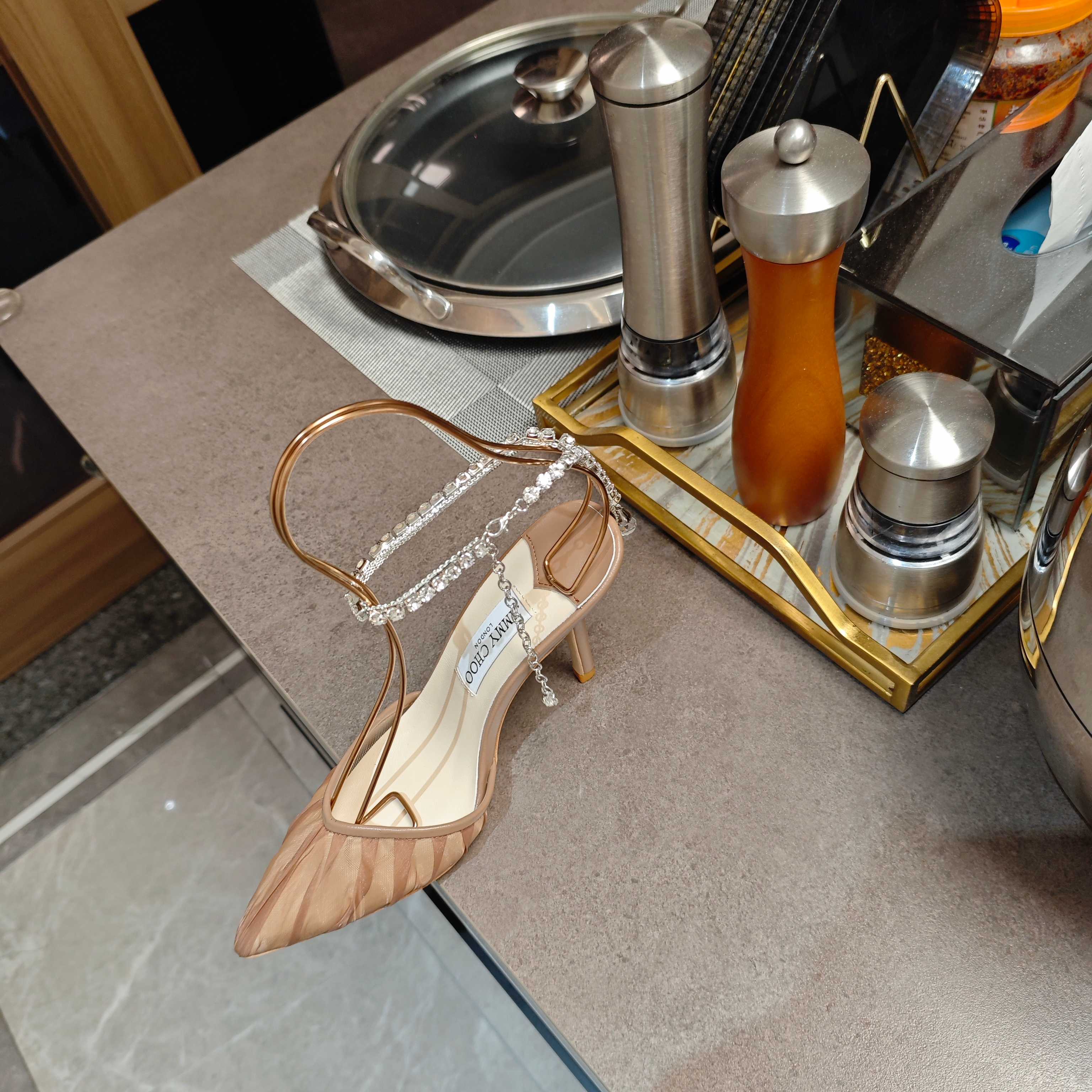 Jimmy 25 Seada 100 Pump Tan Brown Cowhide 240050