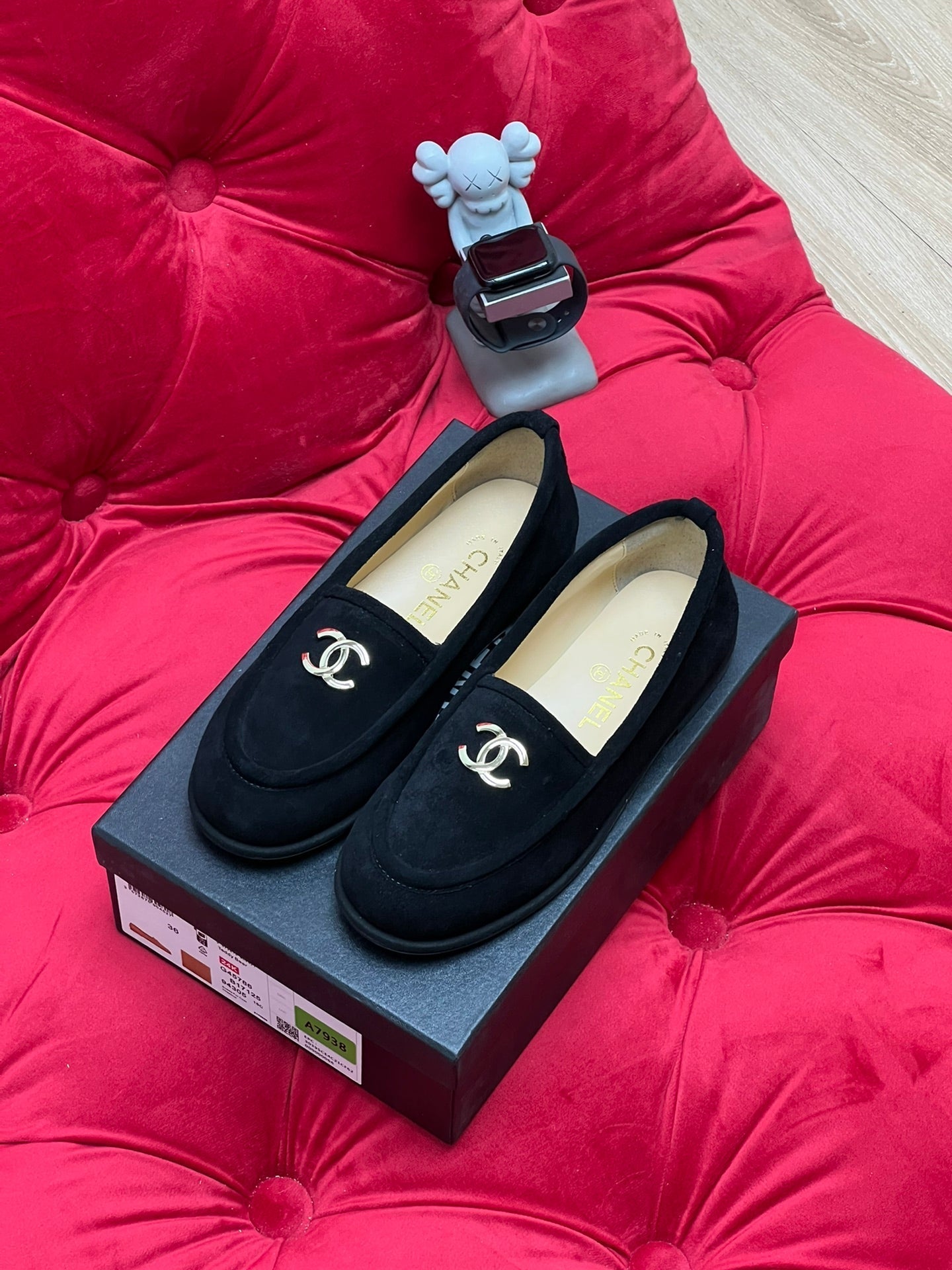 CC Moccasins Black Suede And Lambskin