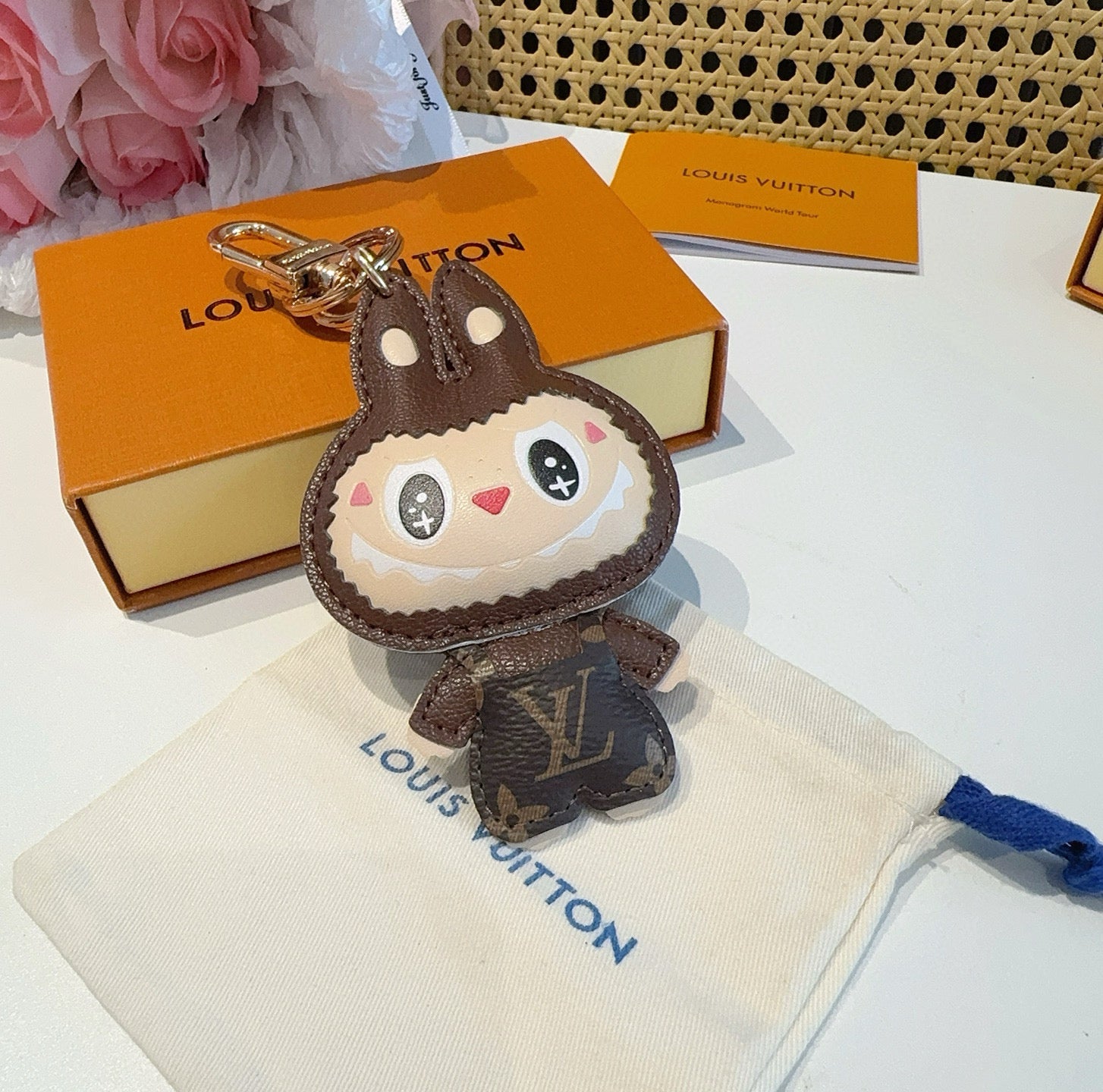 LV Brown Labubu Charm