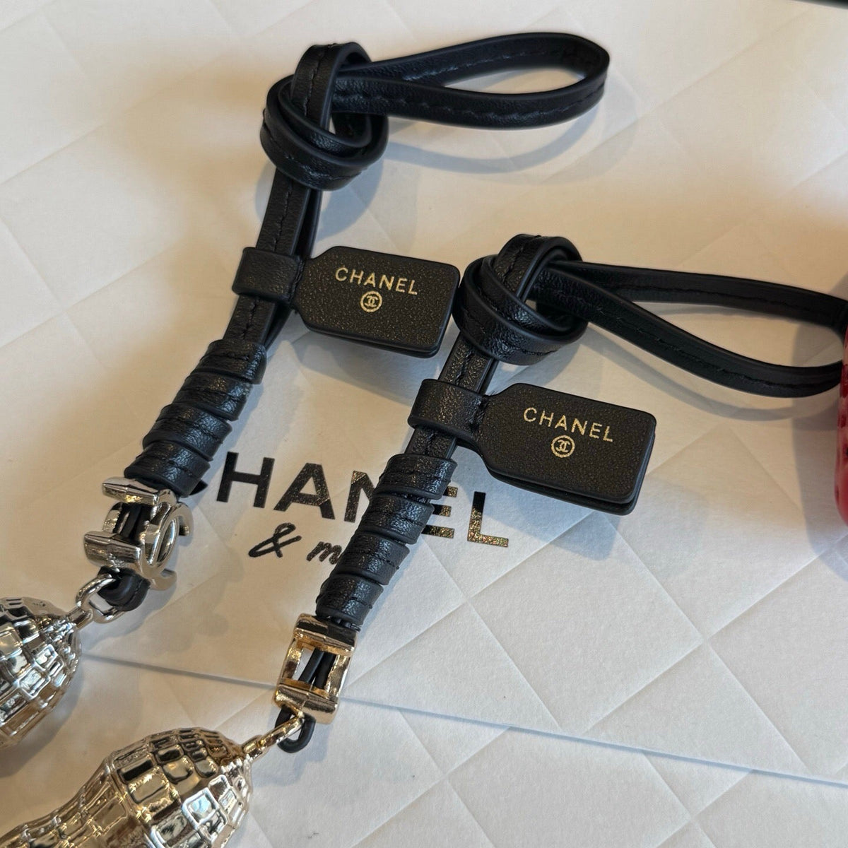 Chanel Silver Peanut Charm