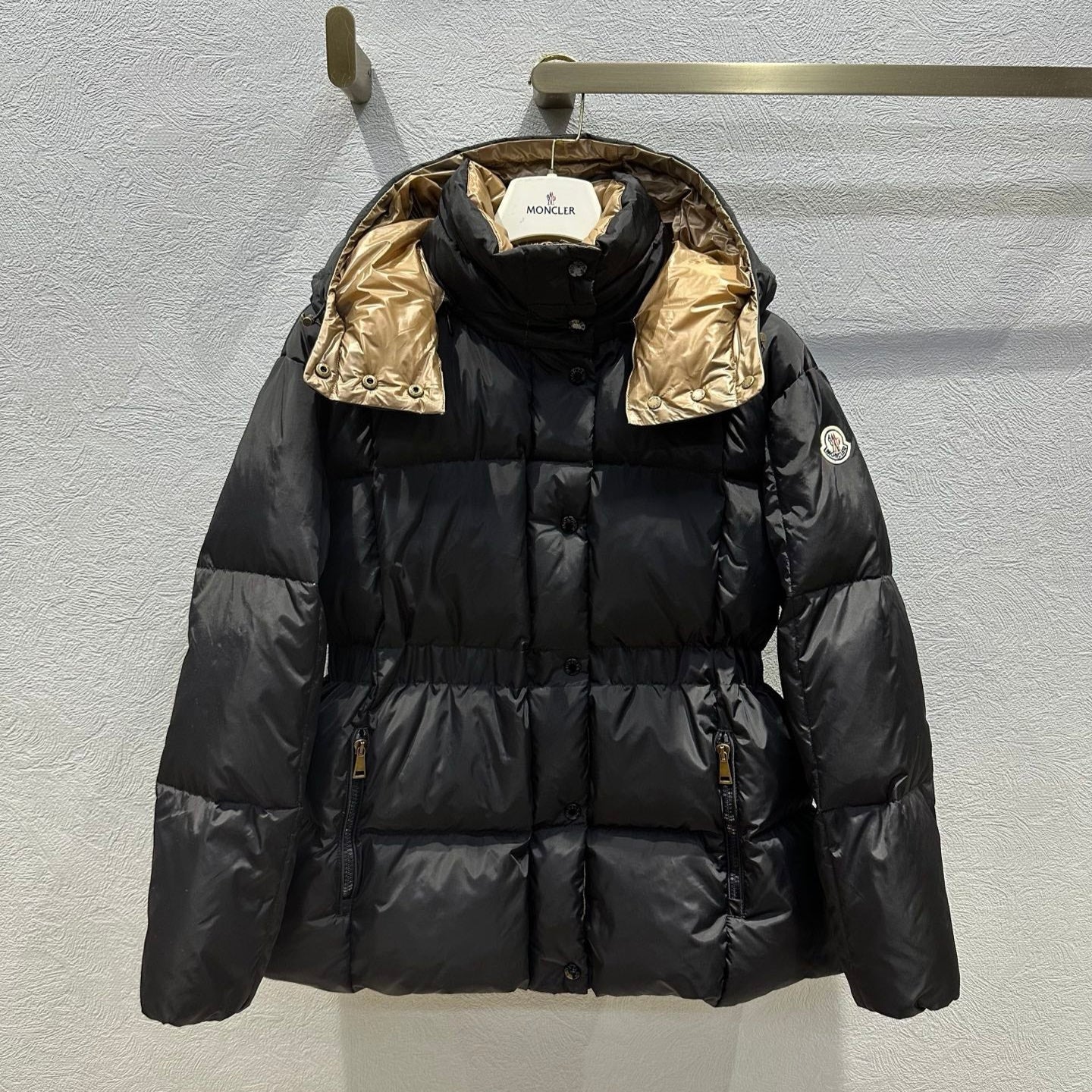 MC 2025 Agneux Down Jacket Black Beige Polyamide