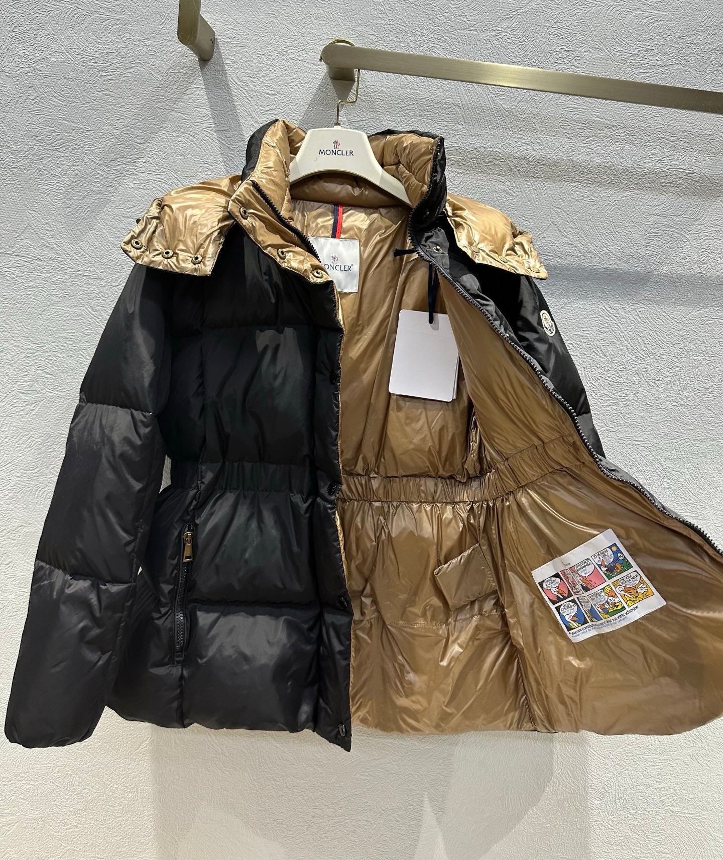 MC 2025 Agneux Down Jacket Black Beige Polyamide