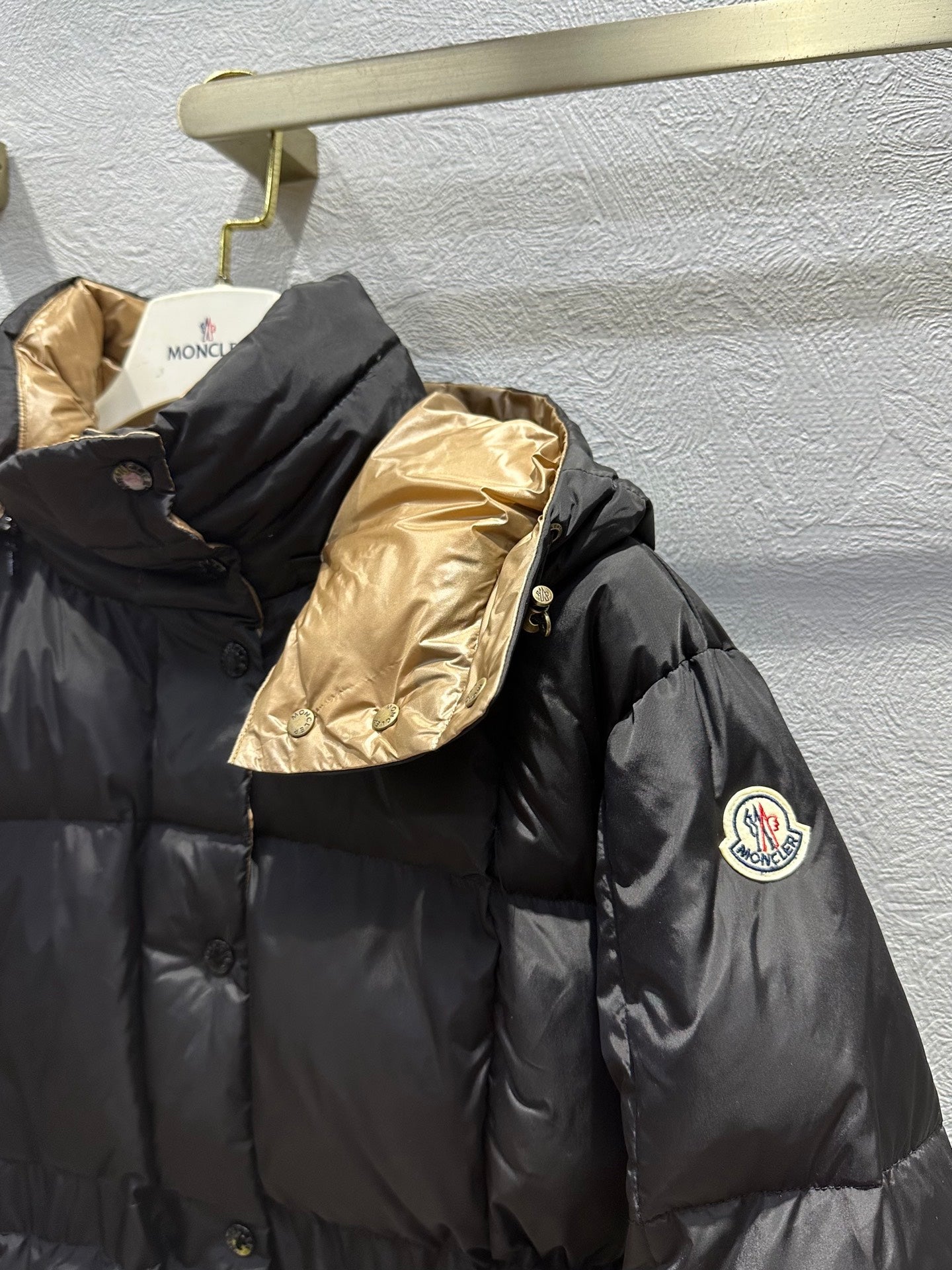MC 2025 Agneux Down Jacket Black Beige Polyamide