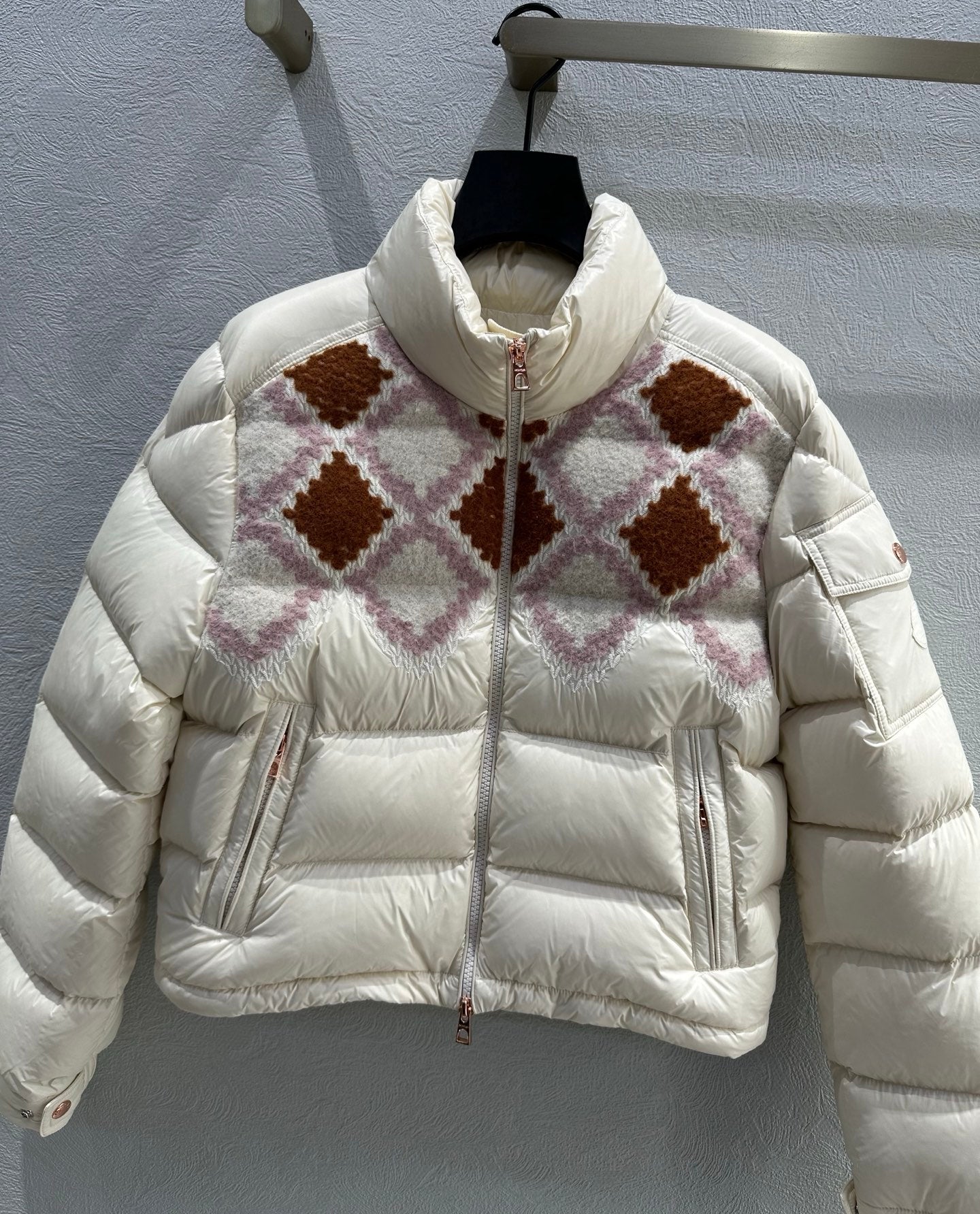 MC 2025 Megara Embroidered Down Jacket Cream Polyamide