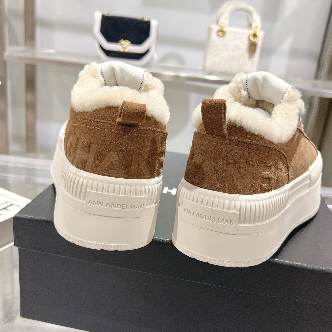 CC Sneaker Brown Suede Wool Lining