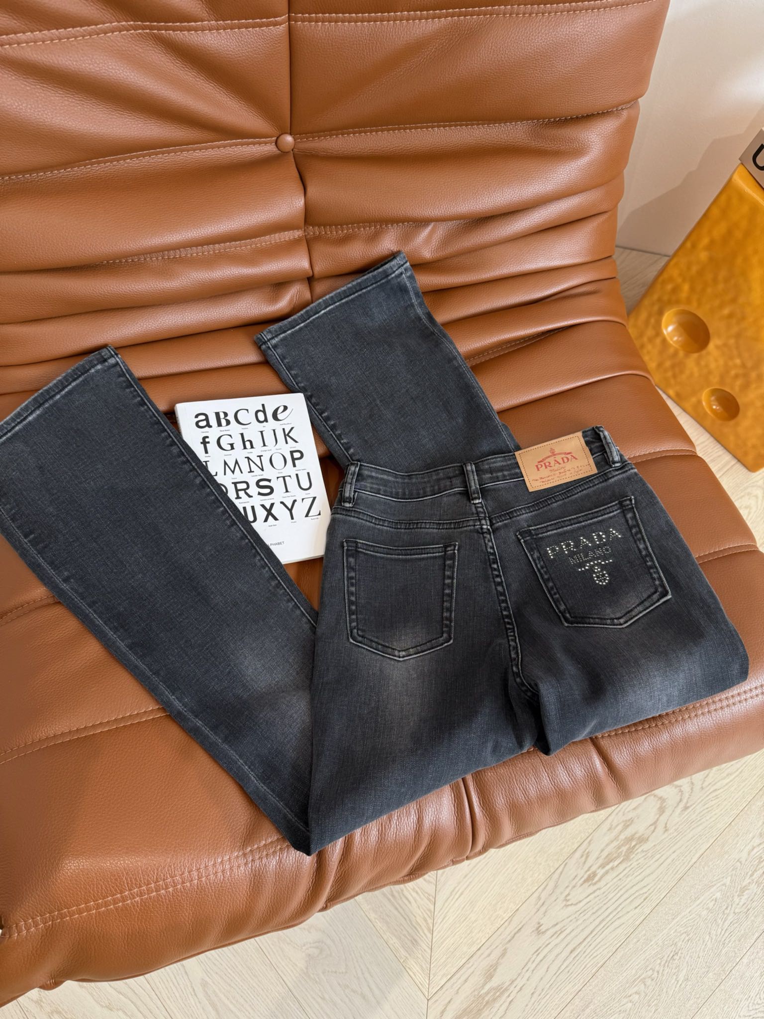 Prada Flared jeans Black and Blue Cotton