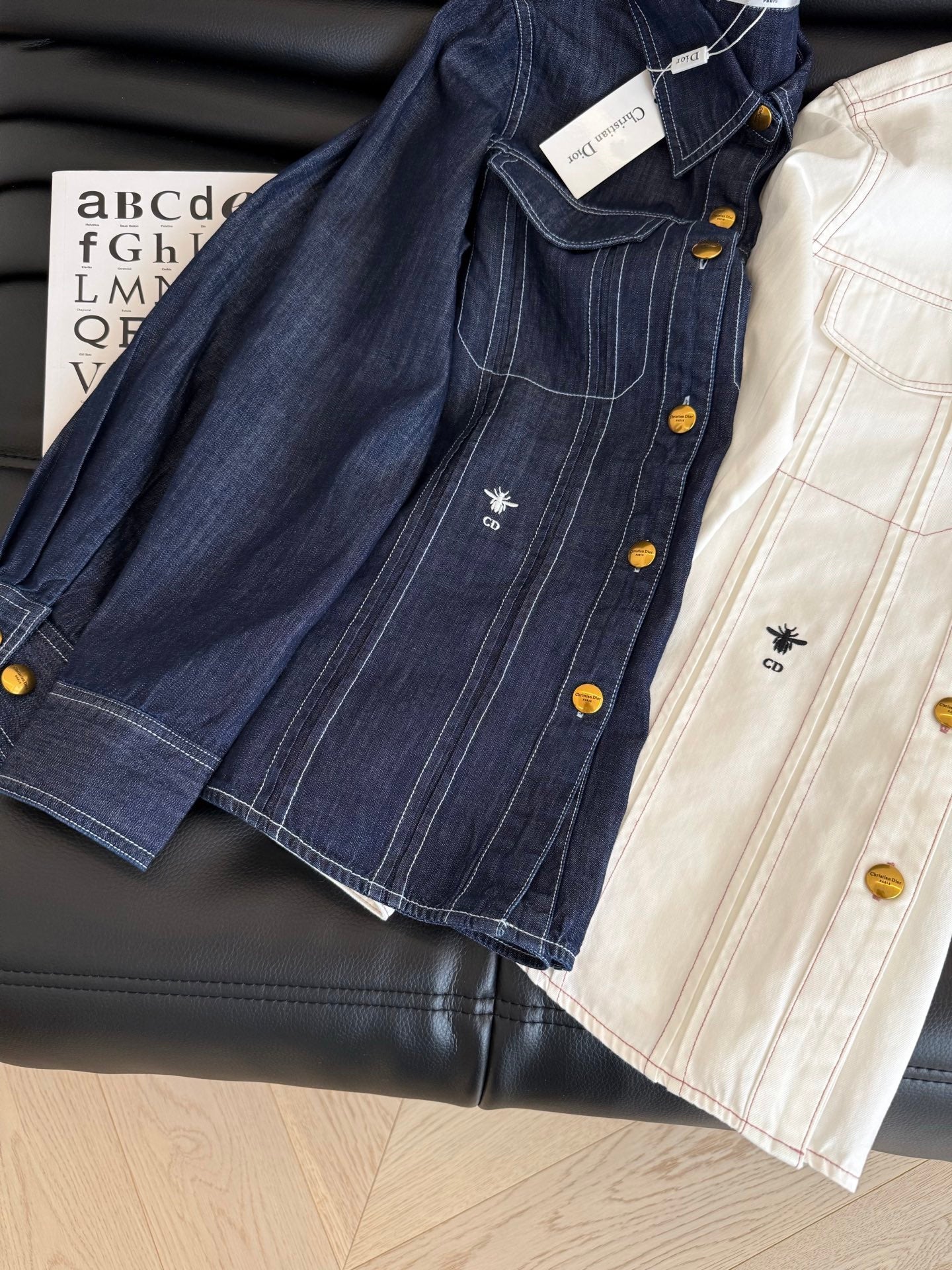 CD 2025 Denim Shirt Blue White Cotton