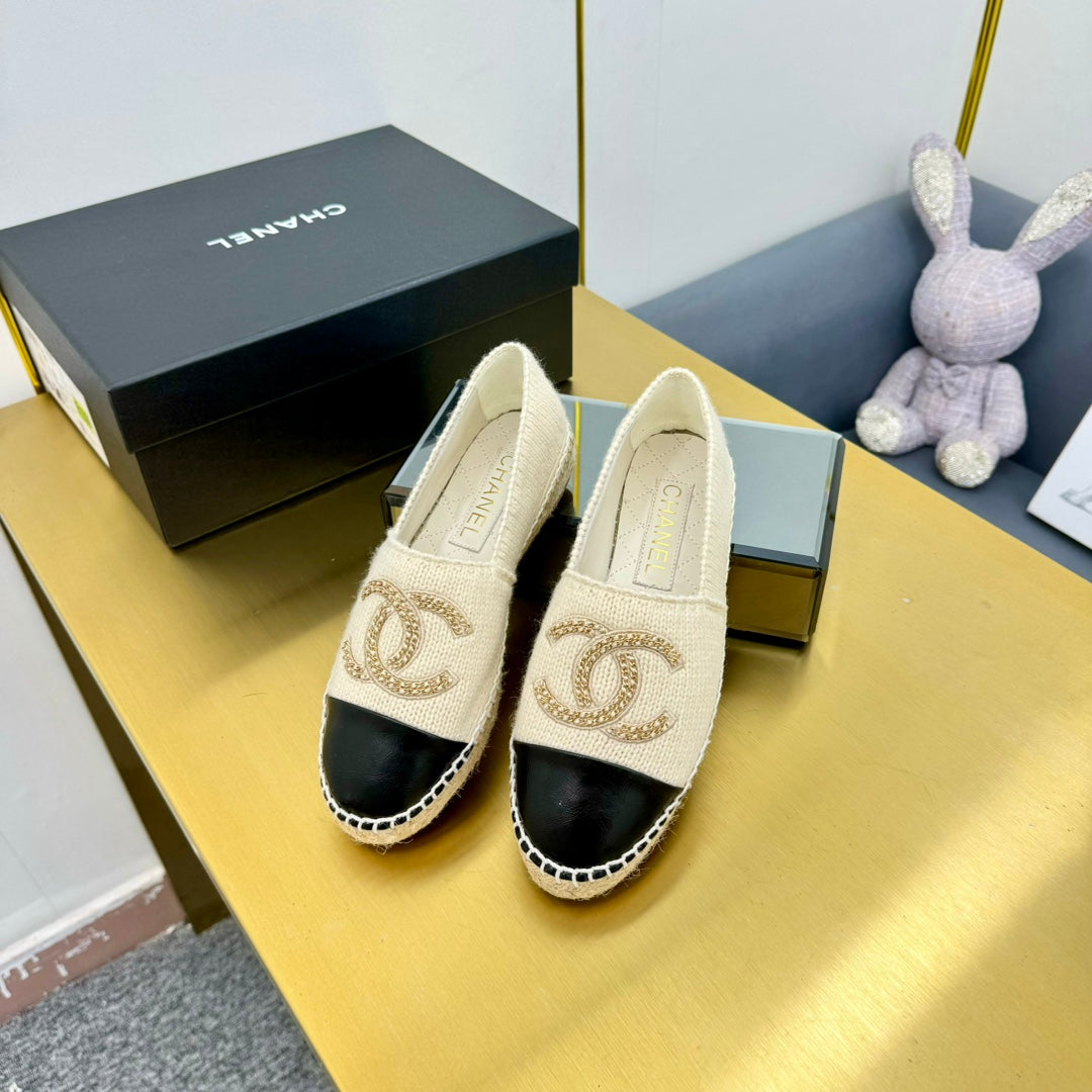CC 25s Loafers Beige Light Wool Leather 297814