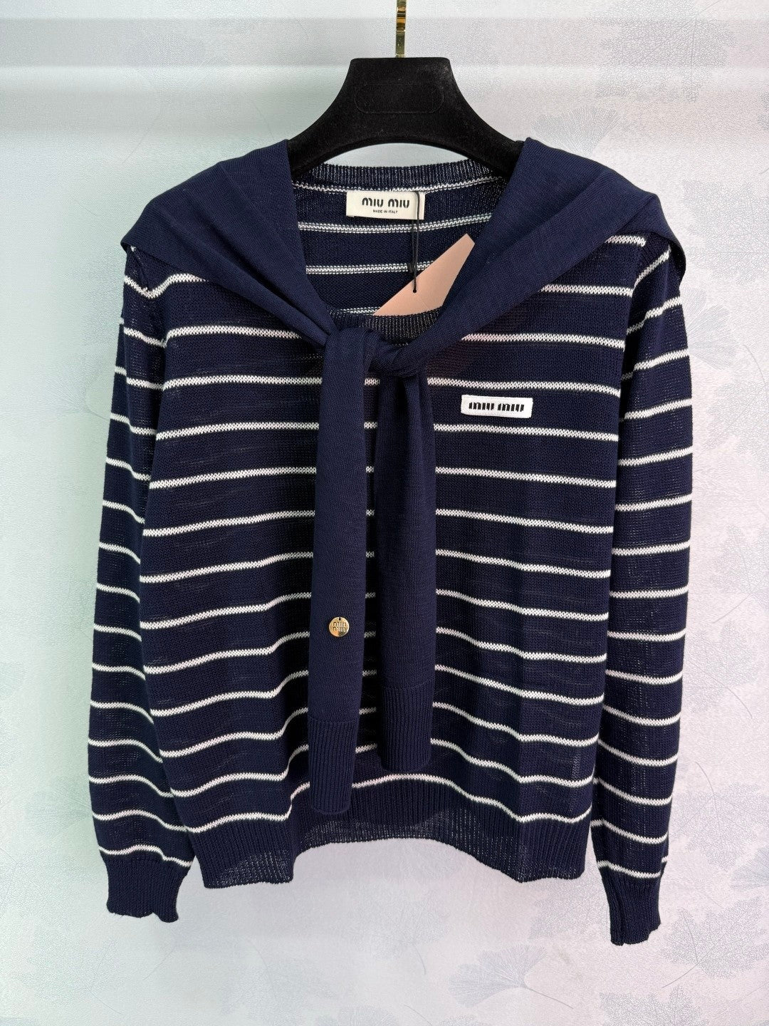 Miu Miu 25 Striped Knit Sweater Scarf 288654